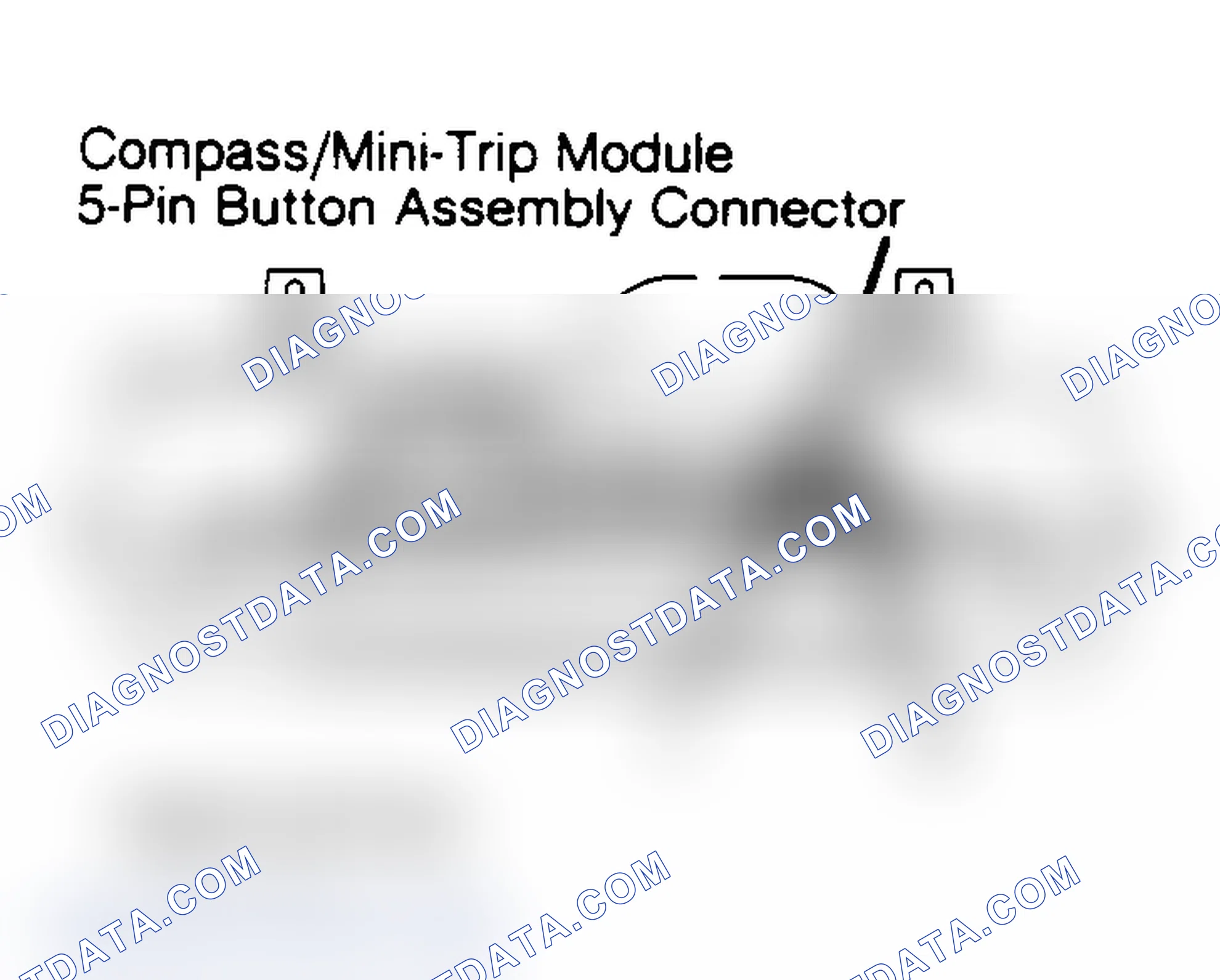 Scheme 48: Identifying Compass/Mini-Trip Module 5-Pin Button Assembly Connector Terminals & Location