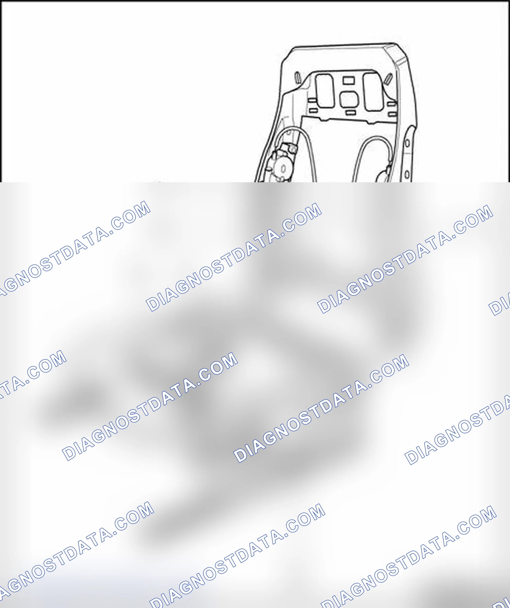 Scheme 232: Forward and backward seat adjustment motor, assembly overview