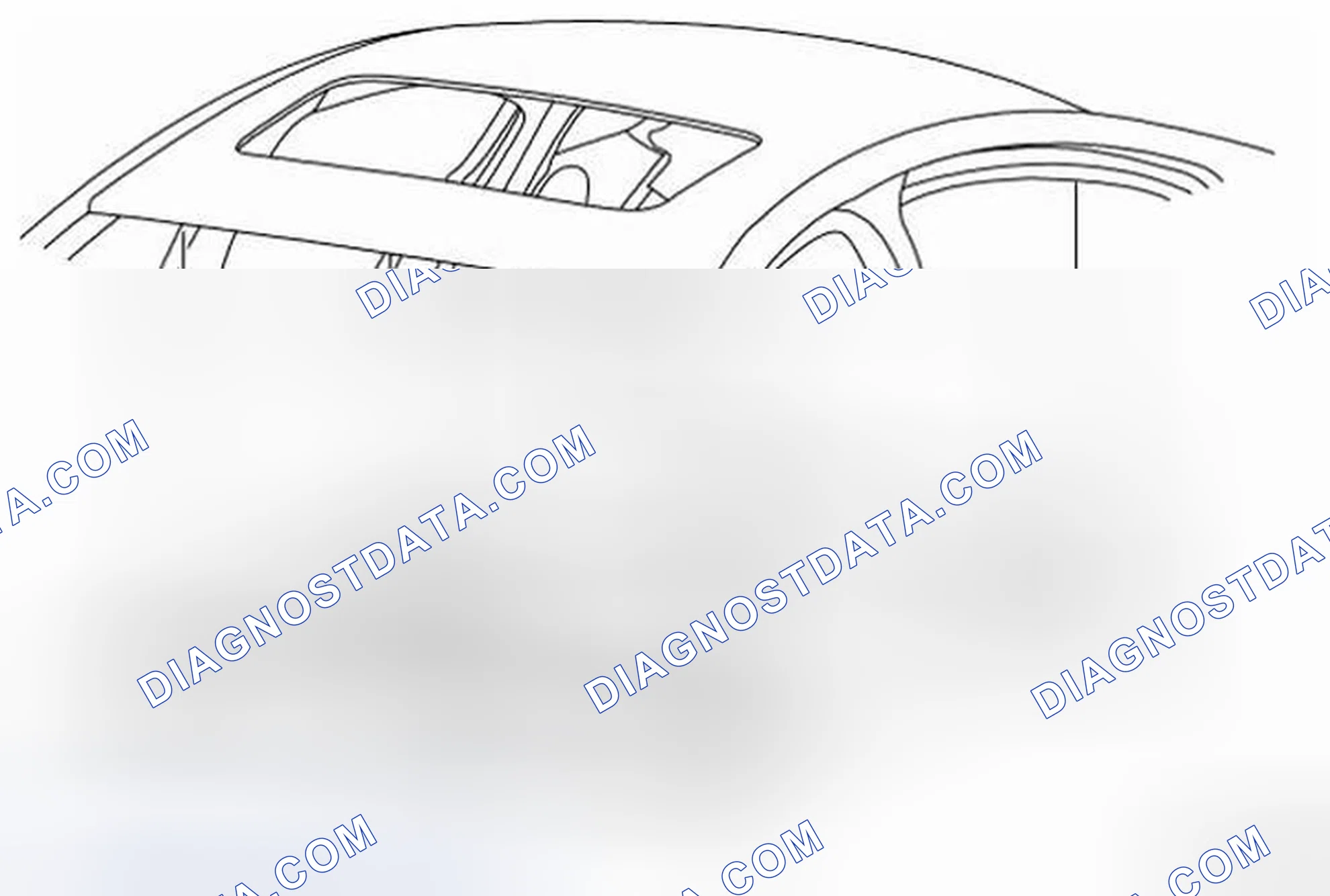 Scheme 53: Headlining trim panel, replace (with sunroof) 4D