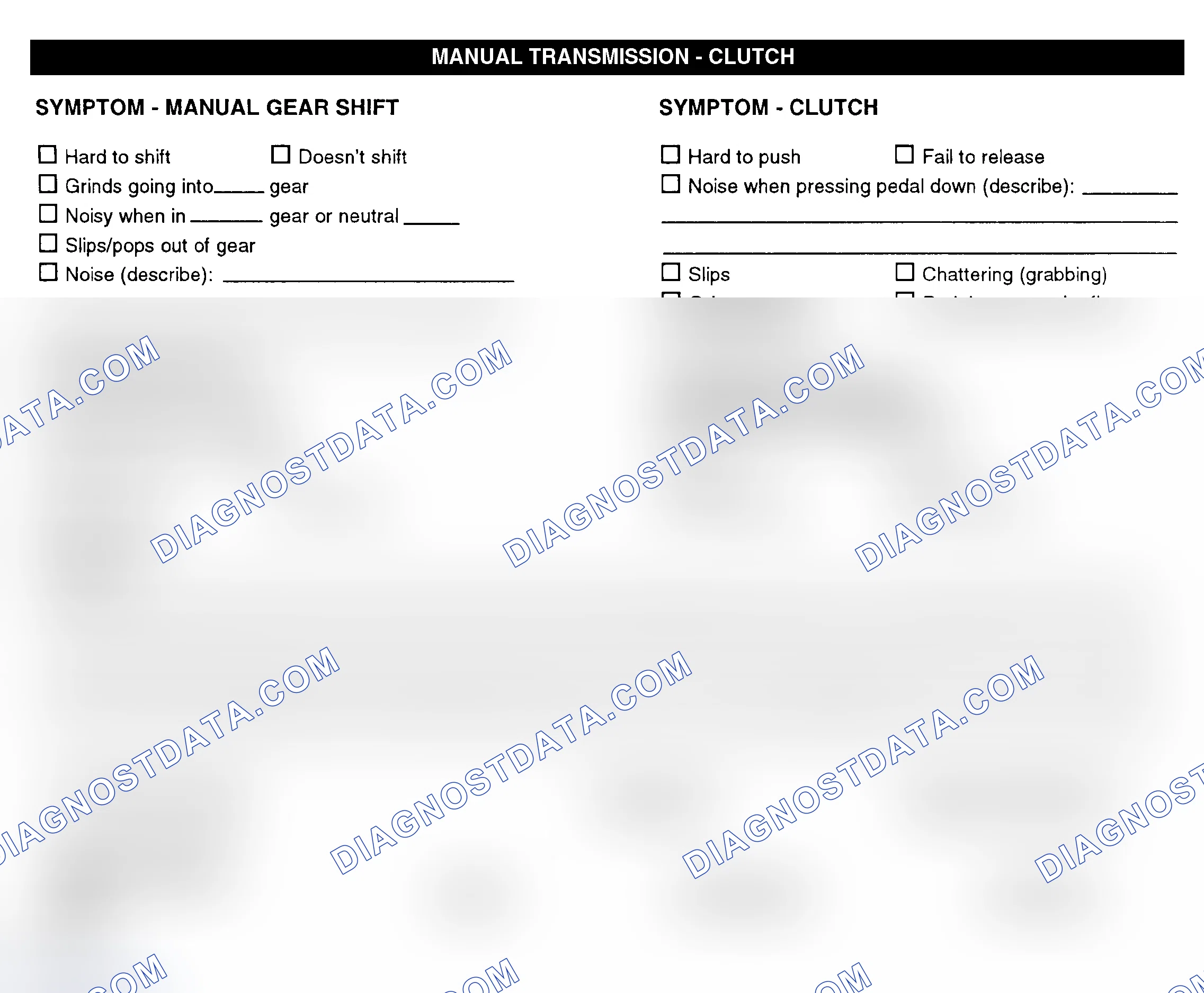 Scheme 10: Manual Transmission & Clutch