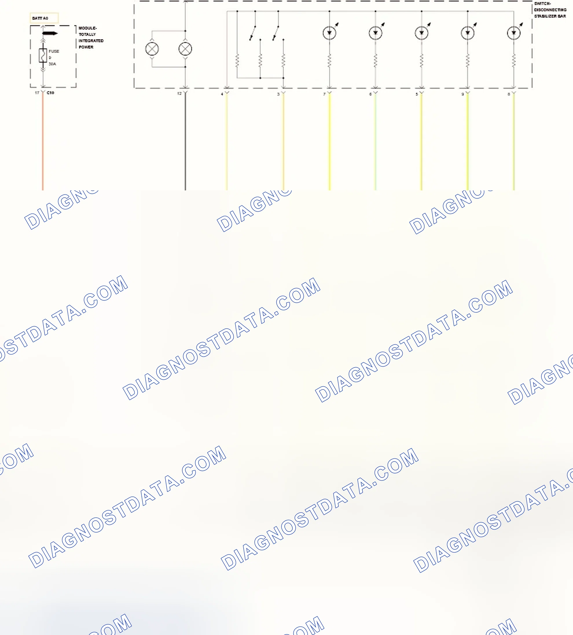 Scheme 622: C230F-LOCKER/DIFFERENTIAL INDICATOR SUPPLY CIRCUIT PERFORMANCE