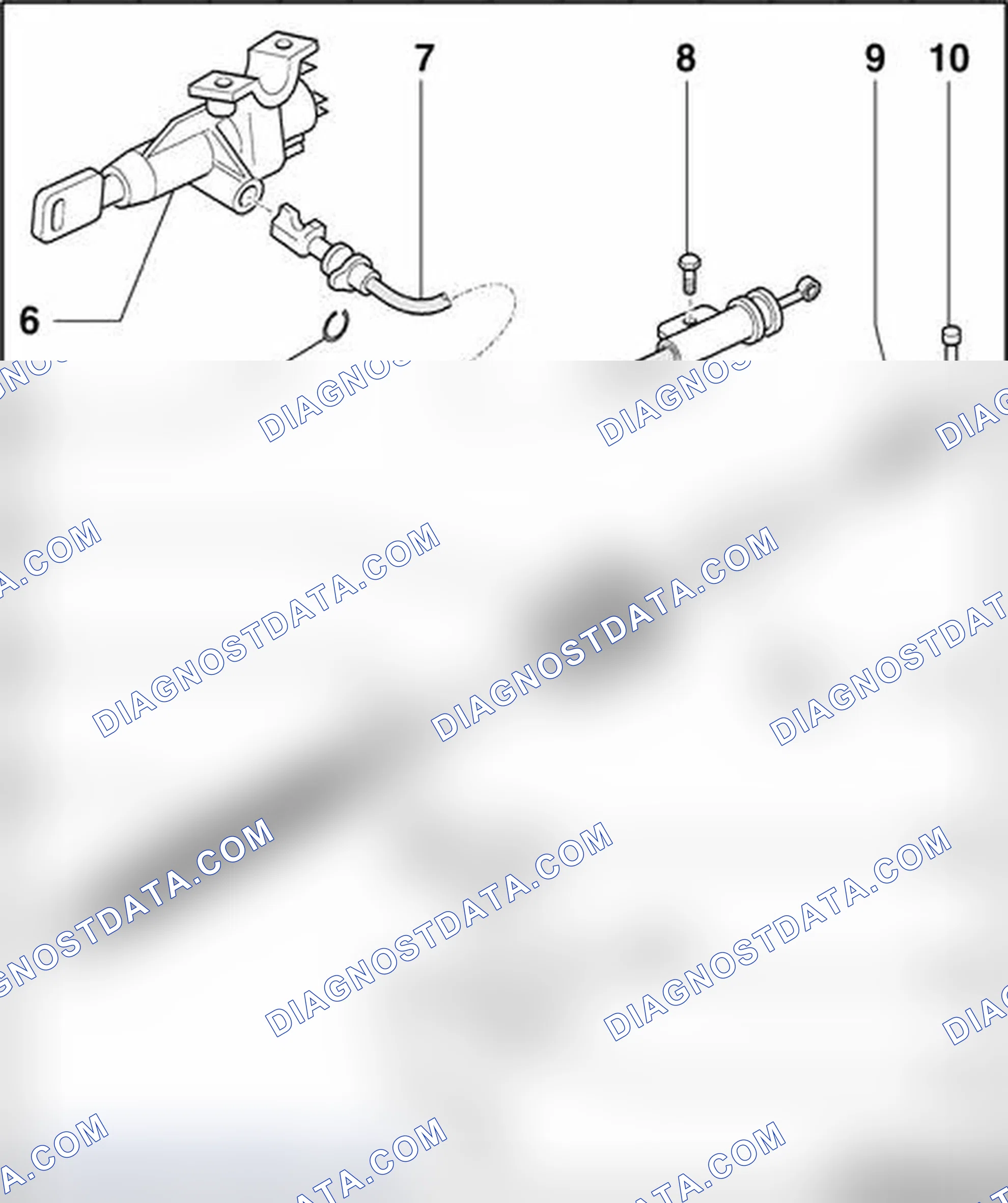 Scheme 1276: Selector lever cable and locking cable (through VIN 8E_6A156499), assembly overview