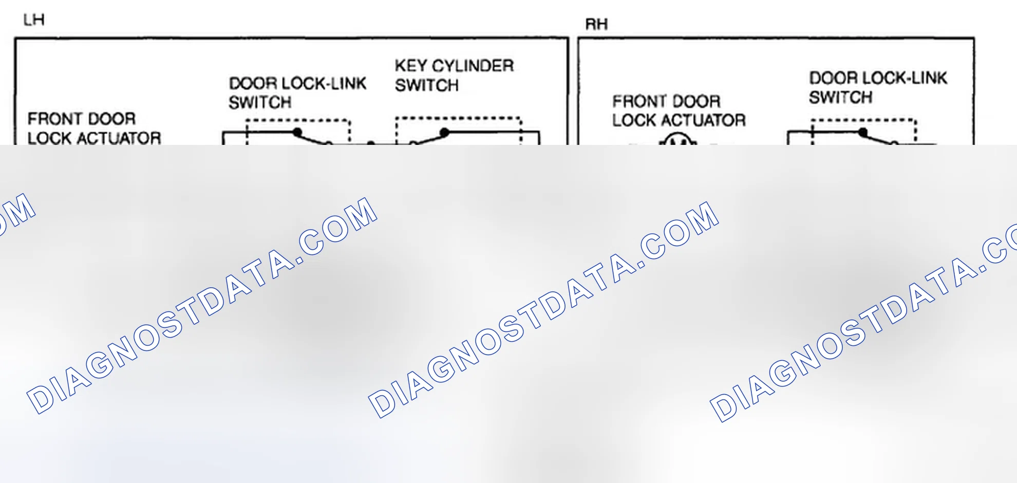 Scheme 43: FRONT DOOR LATCH AND LOCK ACTUATOR INSPECTION
