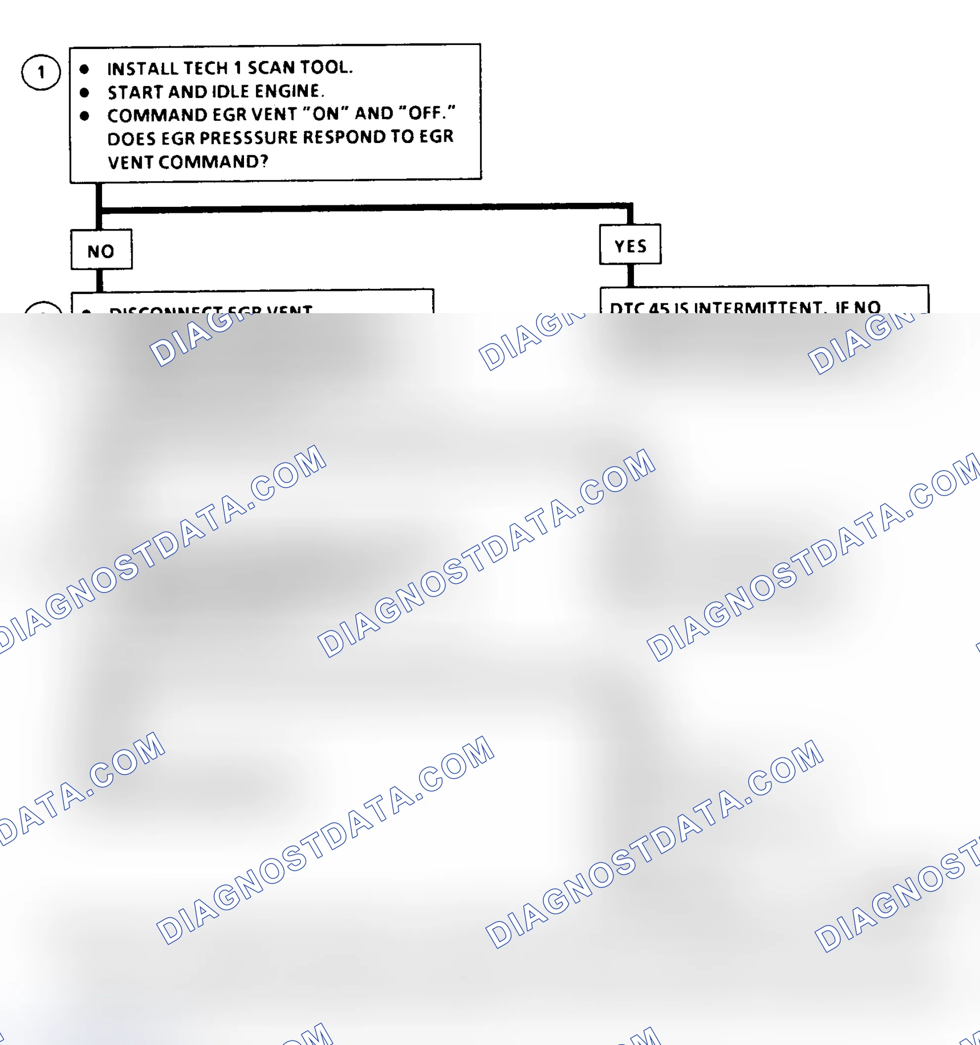 Scheme 160: DTC 45 Flow Chart (6.5L Diesel) EGR Vent Error