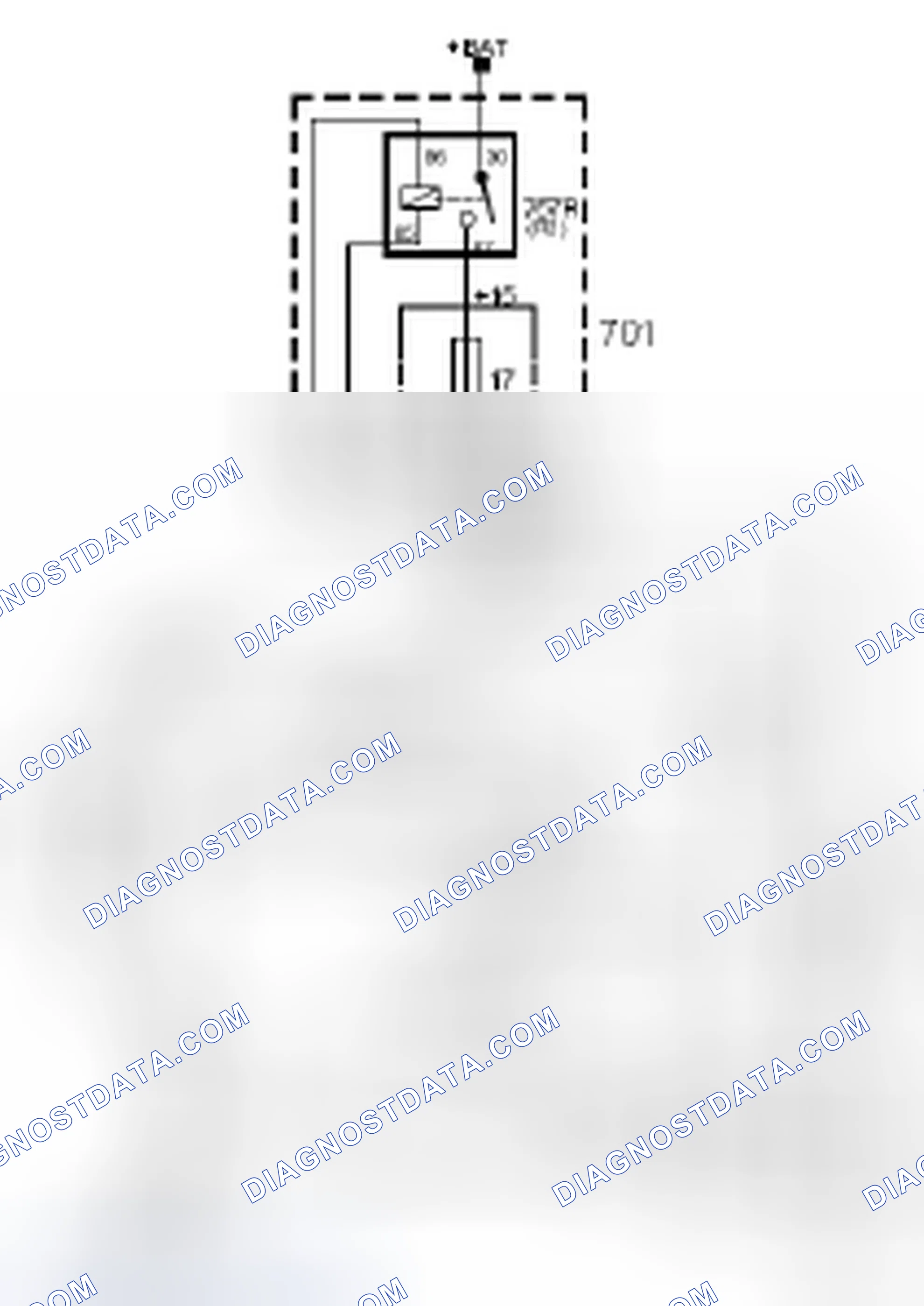 Scheme 406: Fuse 17, rear electrical center 701
