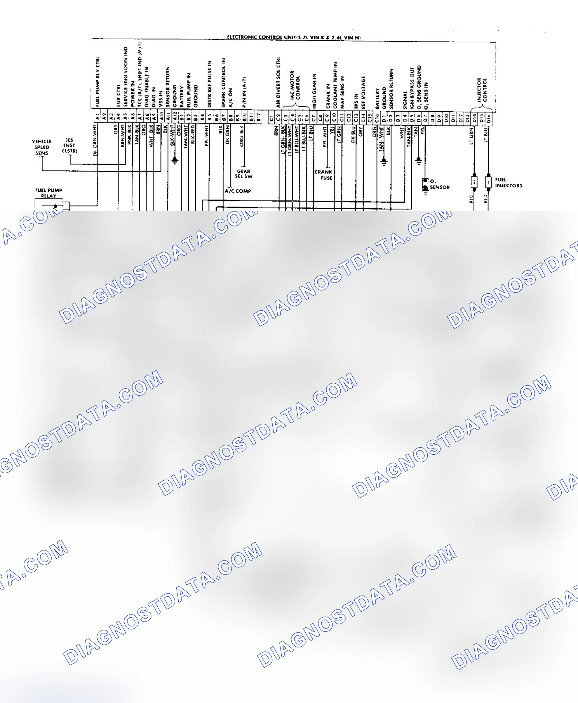 Scheme 160: "R/V" Series (5.7L & 7.4L) Wiring Diagram