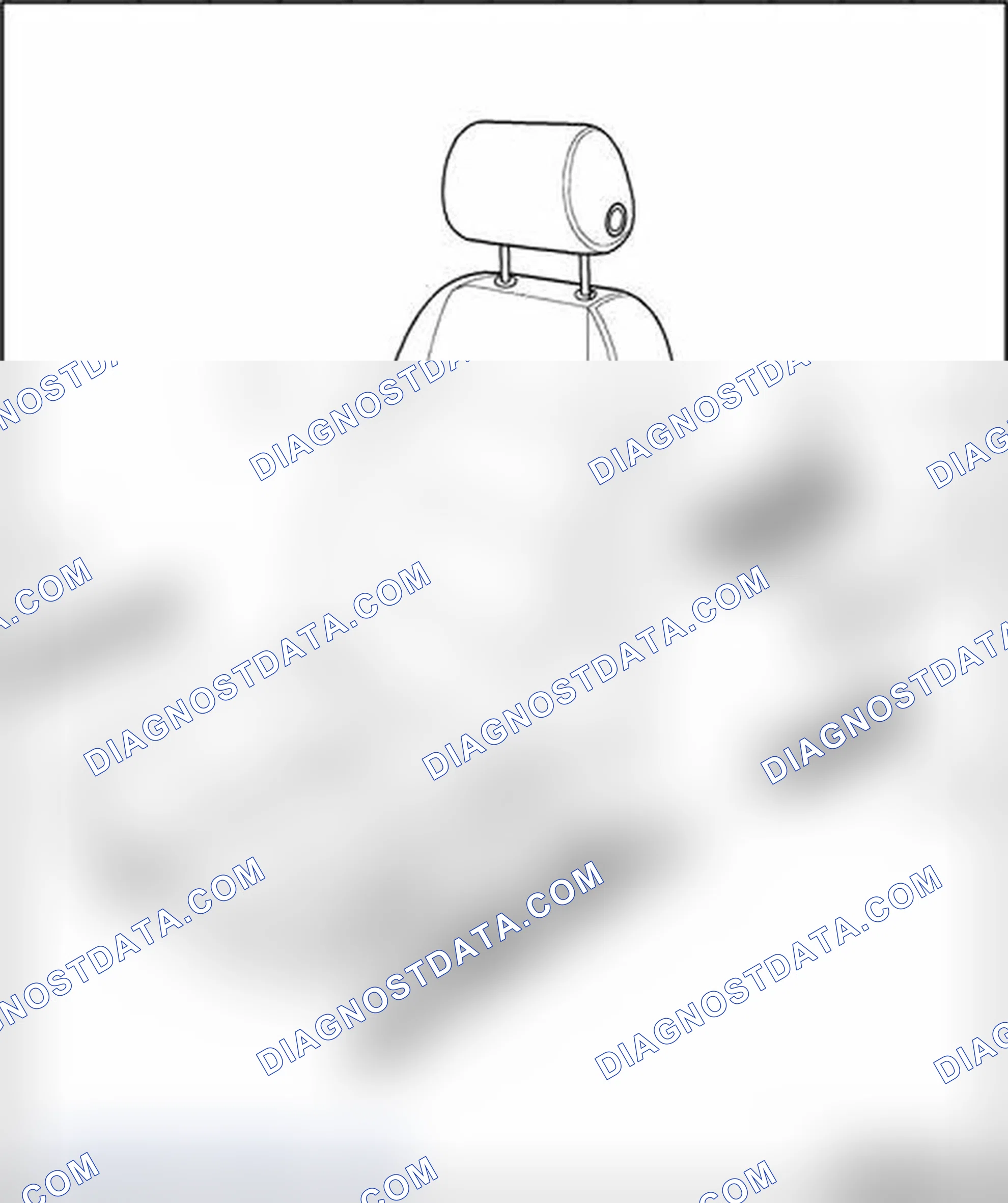 Scheme 251: Rear seat rail cover, assembly overview