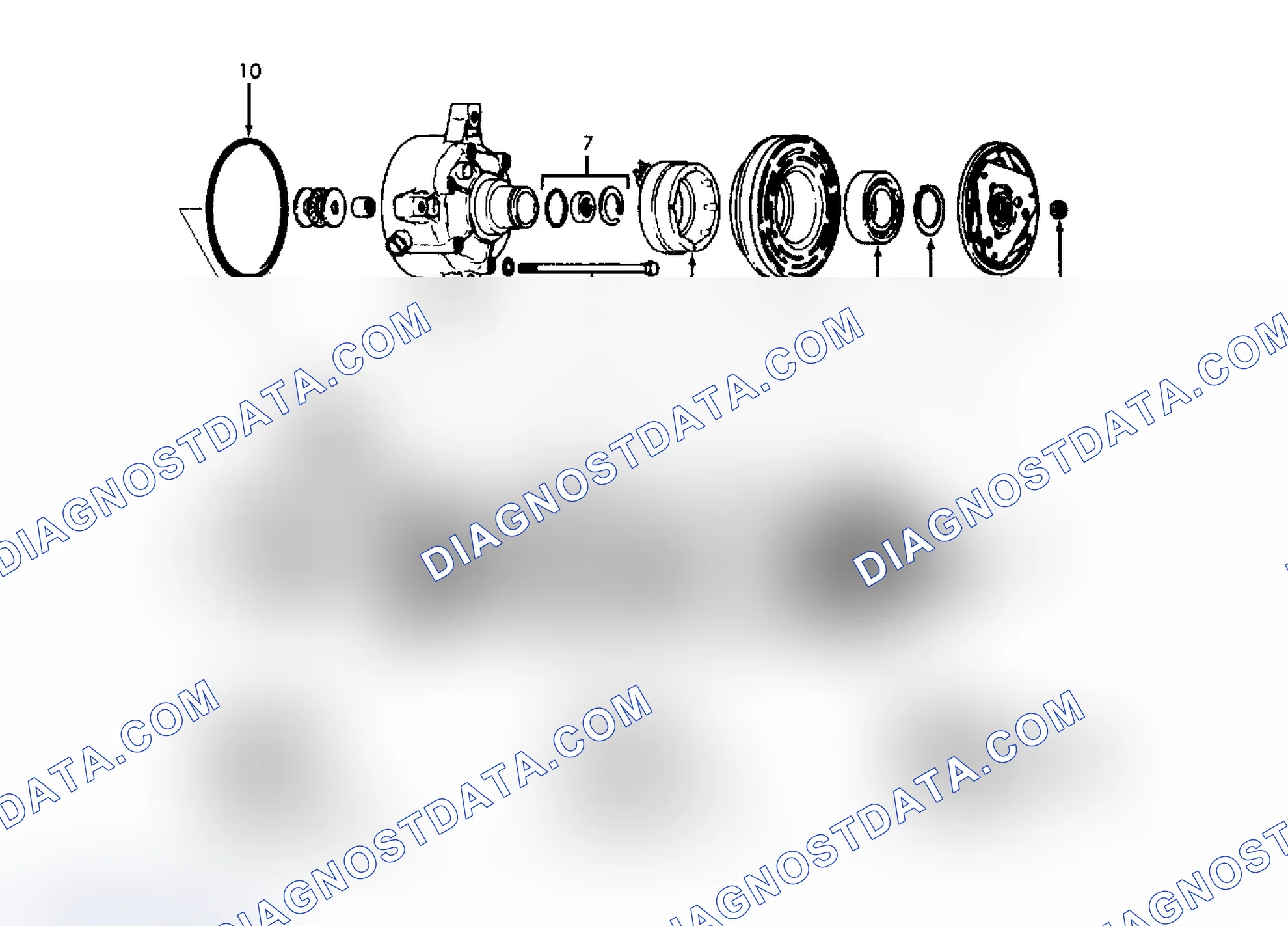 Scheme 7: Exploded View of Harrison V5 5-Cylinder Compressor