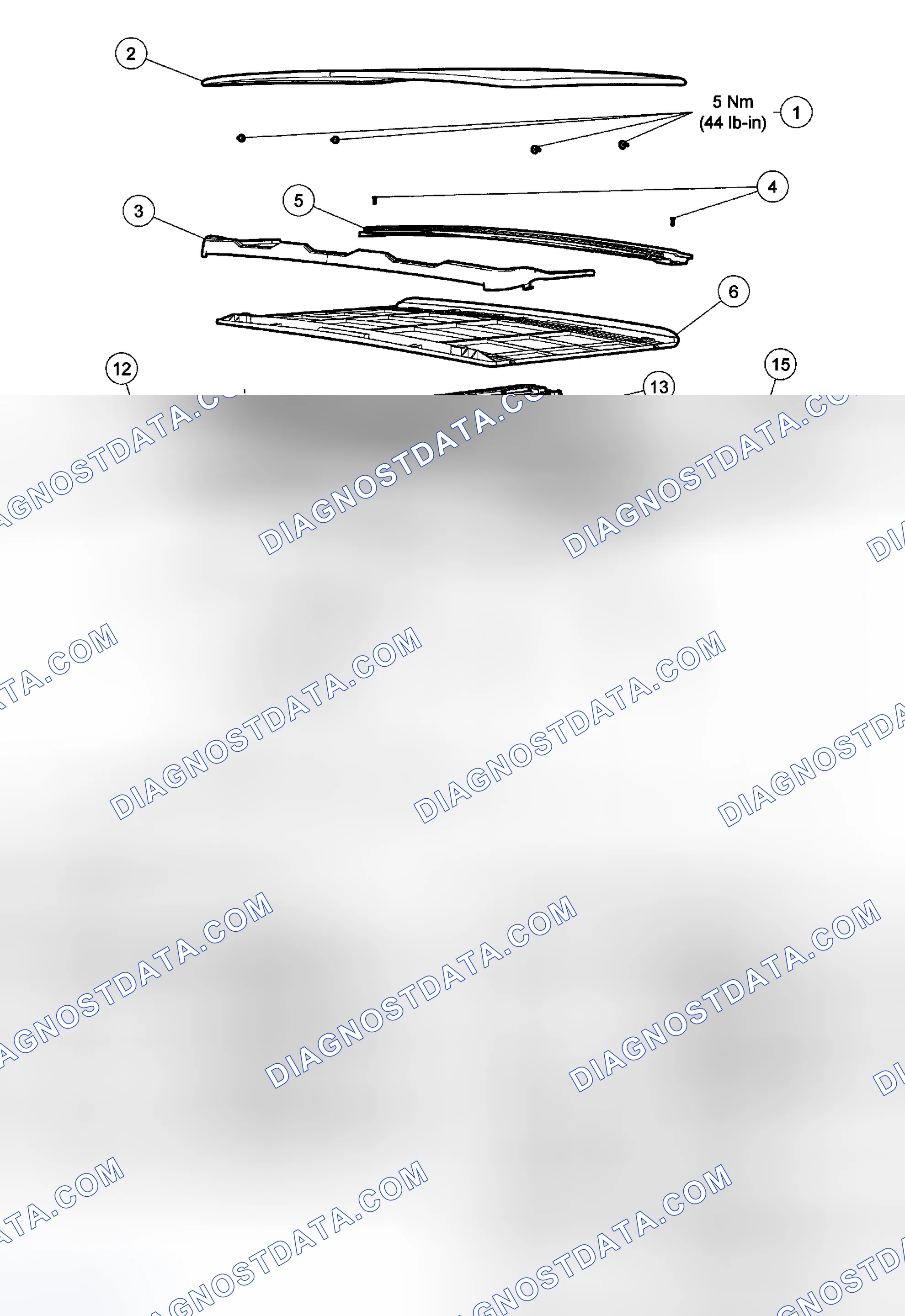 Scheme 28: Roof Opening Panel - Exploded View