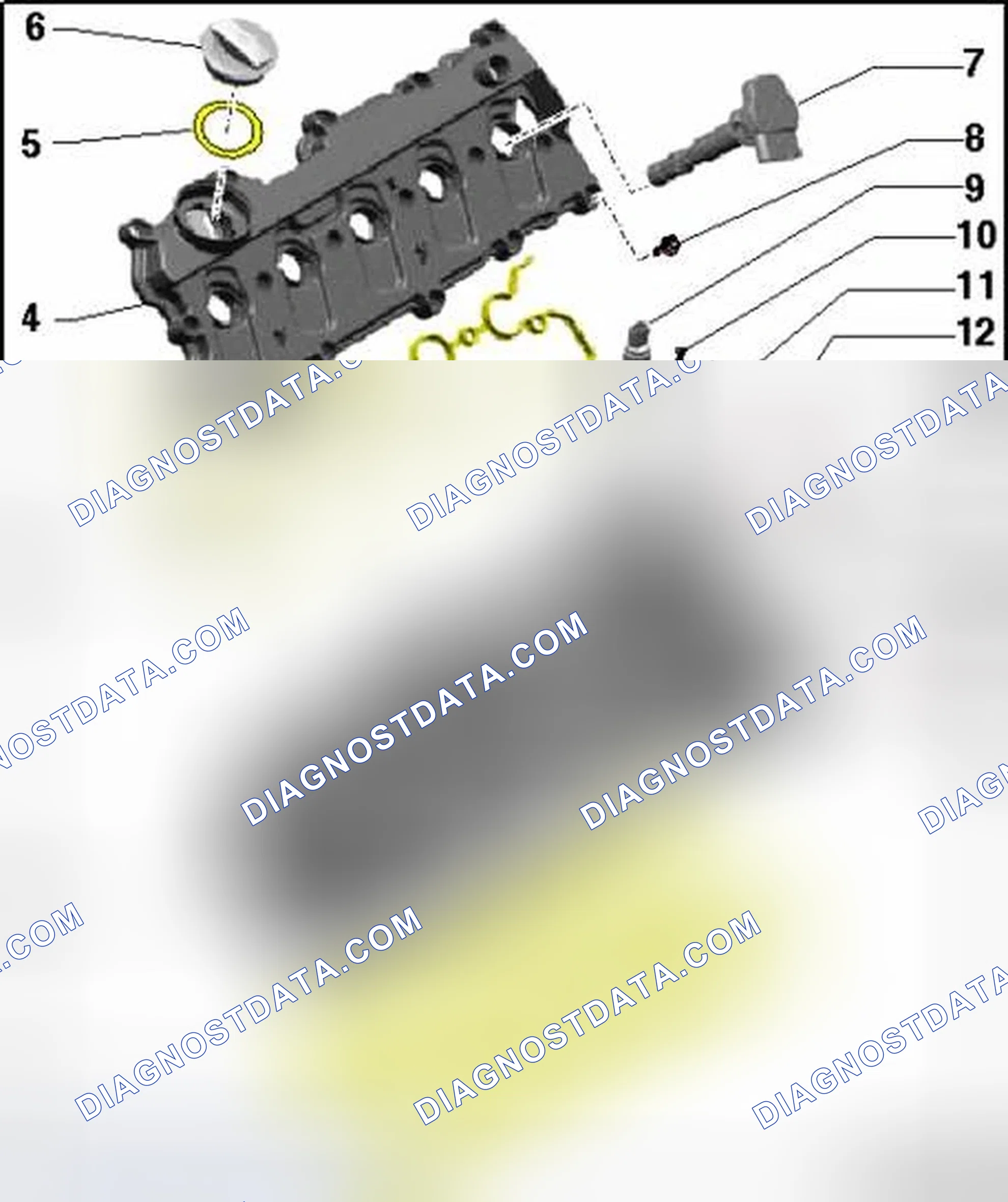 Scheme 18: Cylinder Head, Component Overview