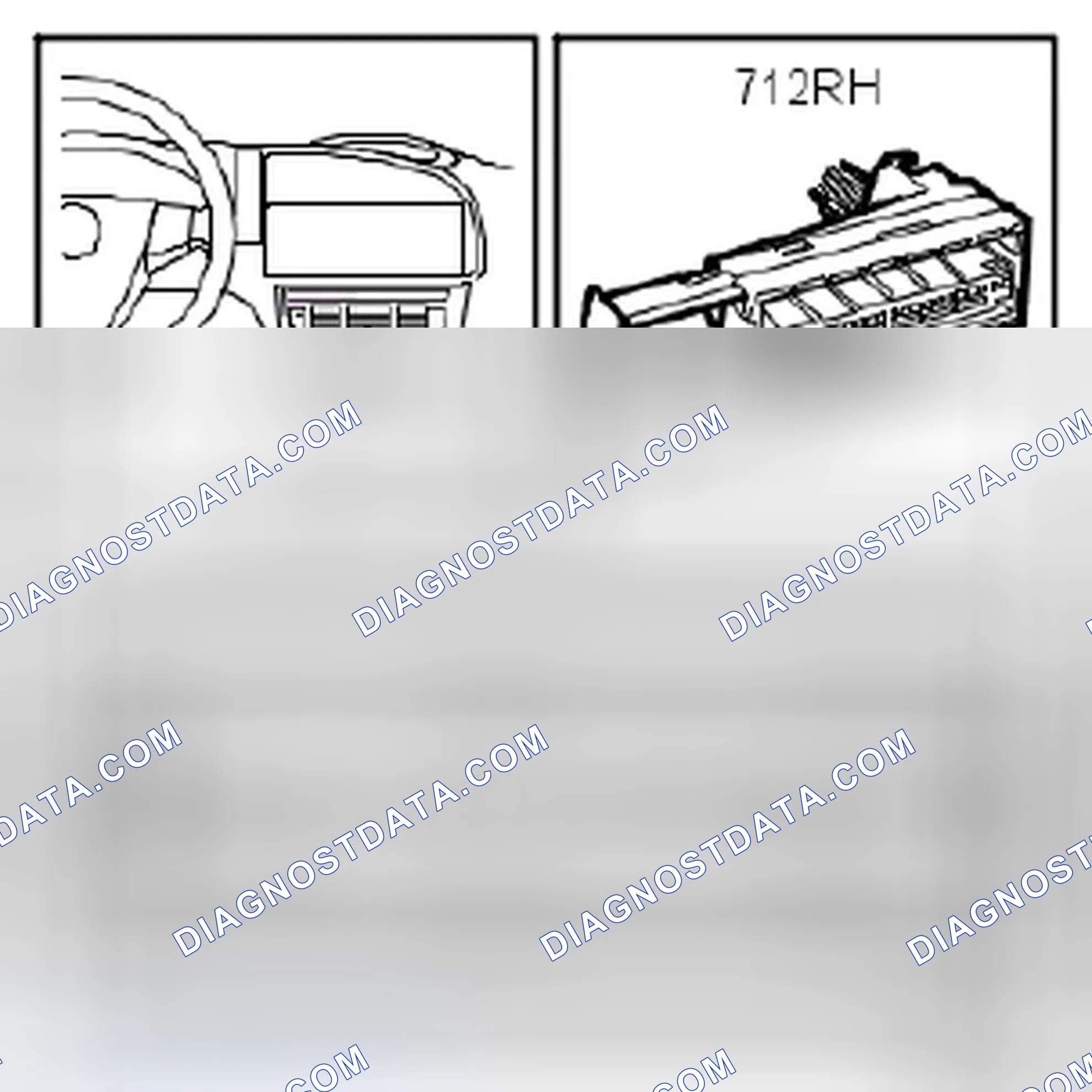 Scheme 614: Temperature sensor, mixed air, panel, right (712RH)