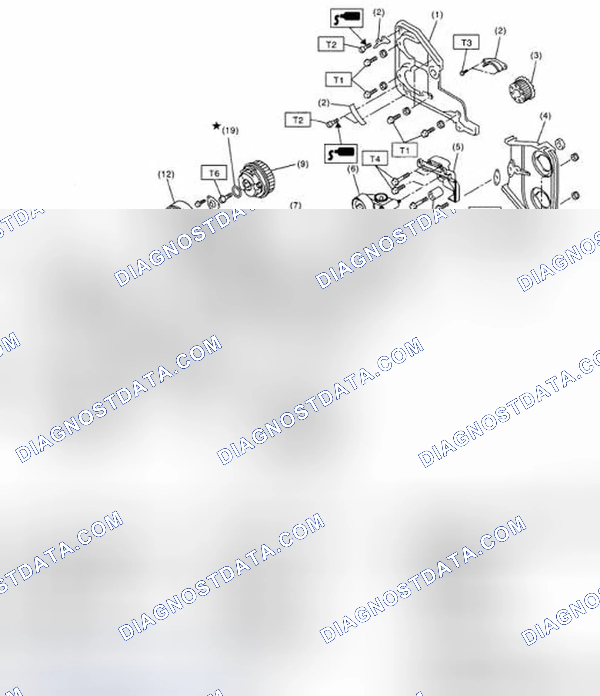 Scheme 274: Exploded View Of Timing Belt Components With Torque Specifications