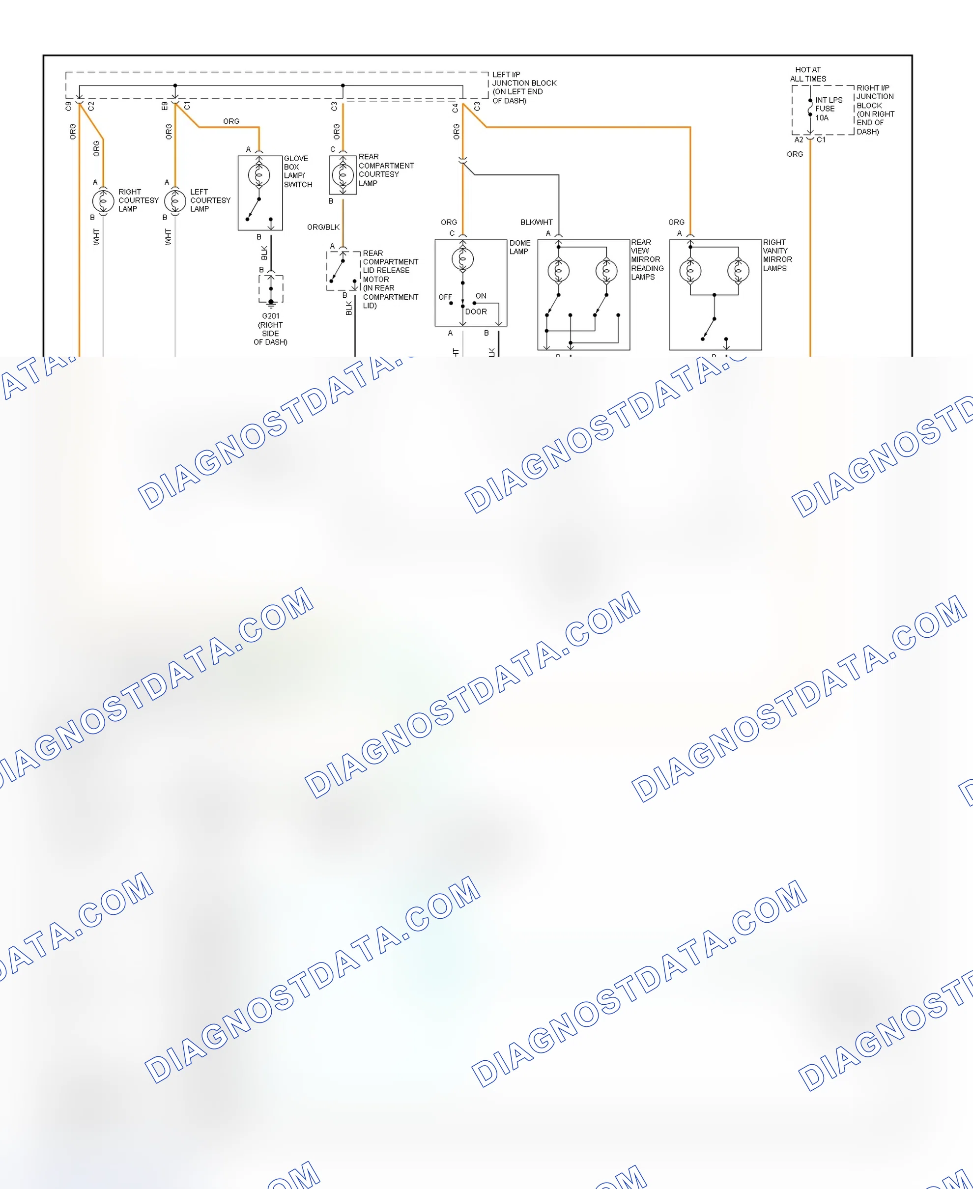 Scheme 30: Illumination/Interior Lights Wiring Diagram (Cutlass & Malibu - 1 Of 2)
