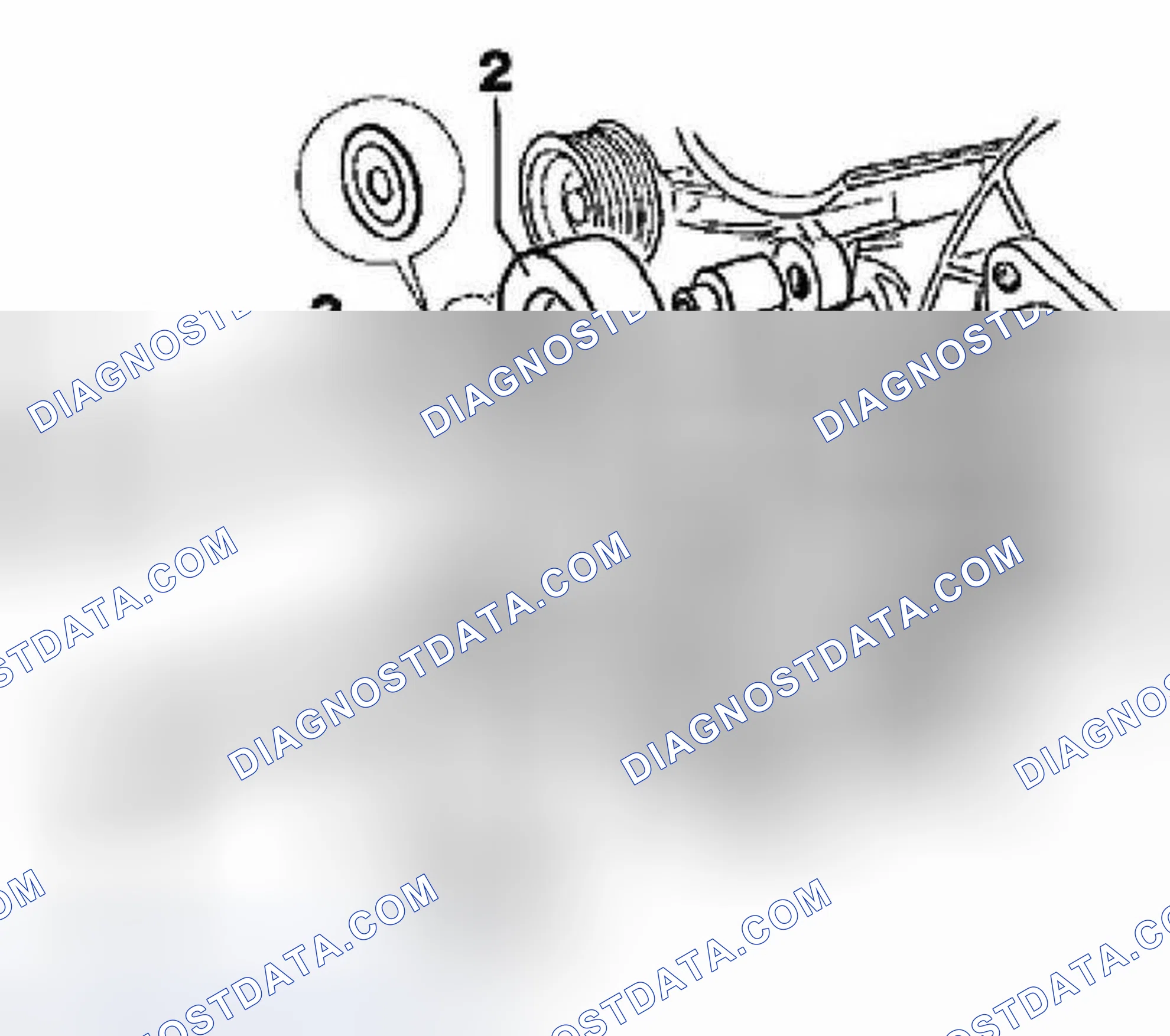 Scheme 619: REMOVING AND INSTALLING DEFLECTION ROLLERS FOR DRIVE BELT