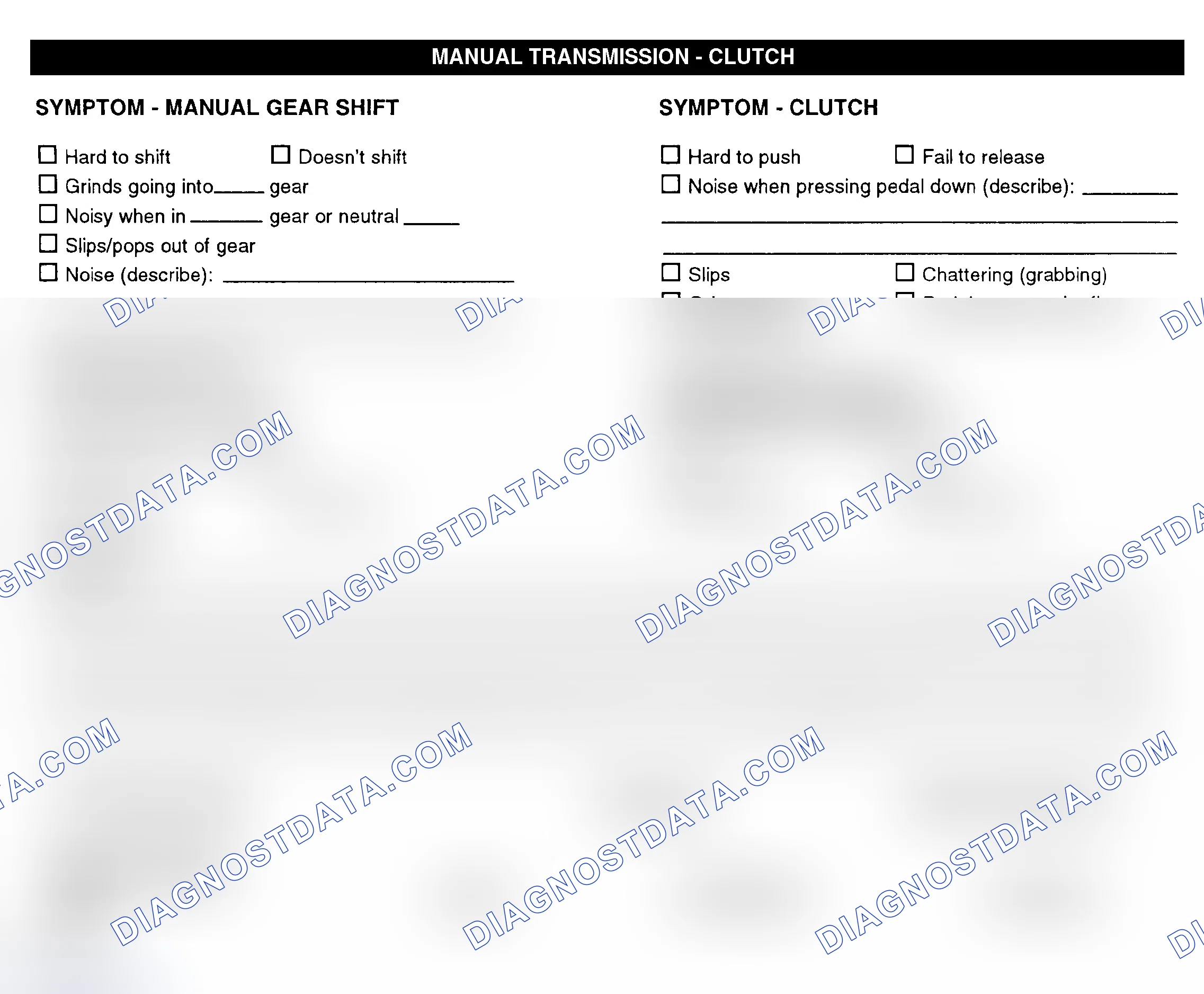 Scheme 10: Manual Transmission & Clutch