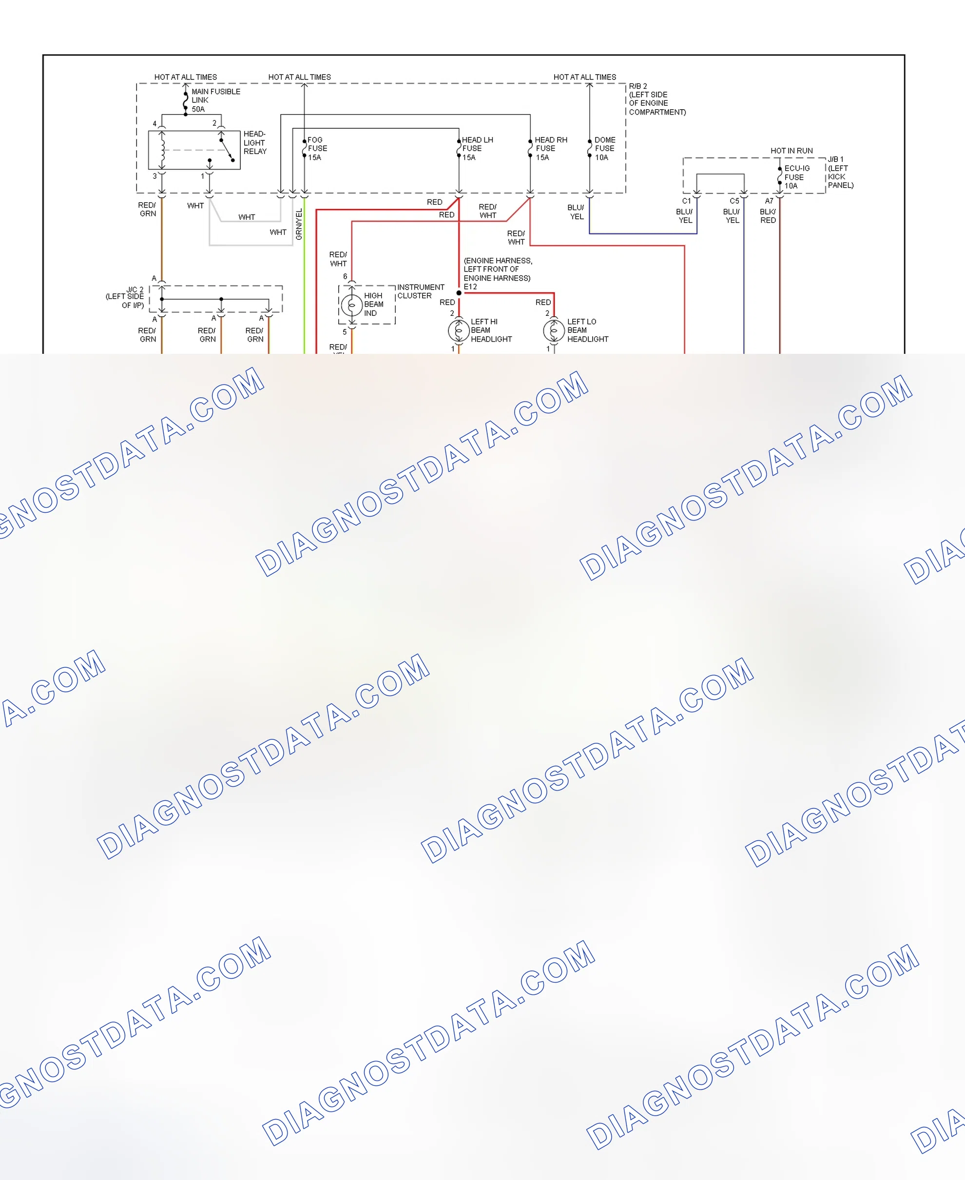 Scheme 1: Automatic Headlight System Wiring Diagram
