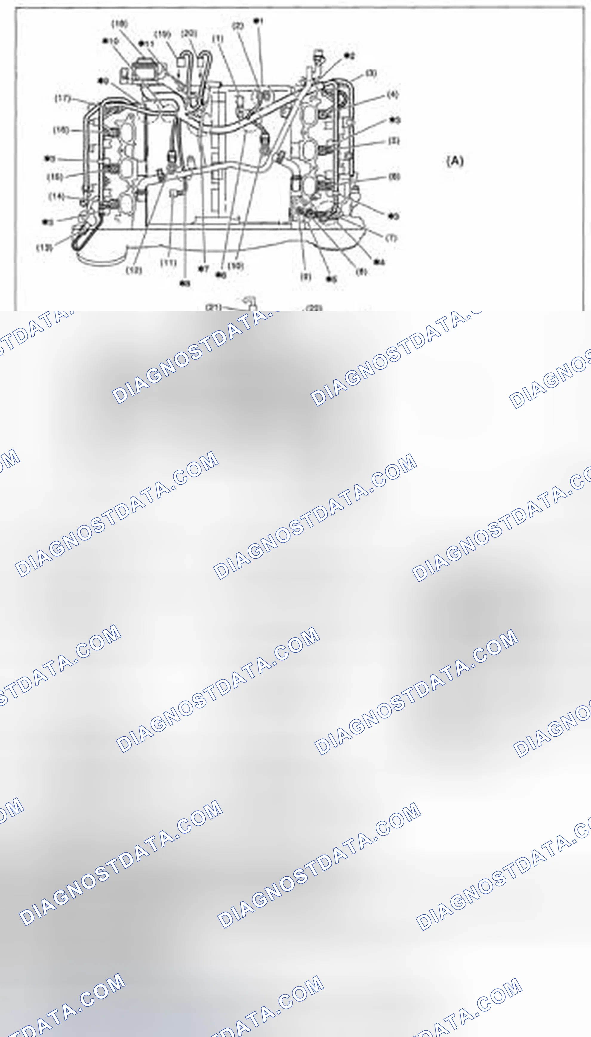 Scheme 223: Engine harness assembly diagram 1