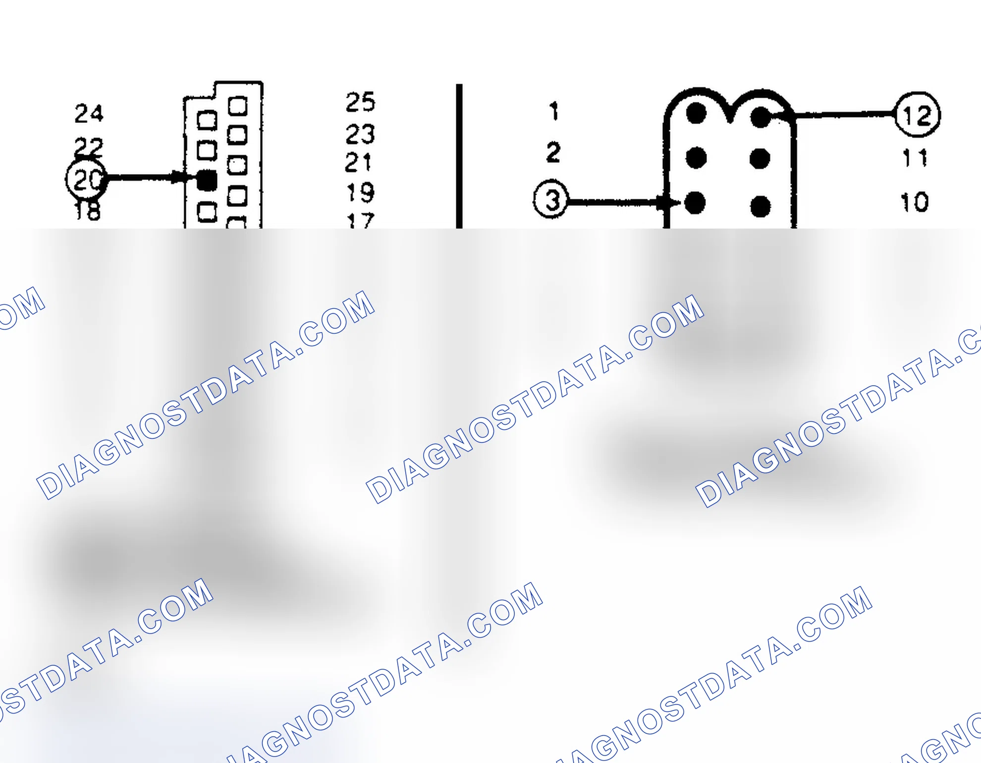 Scheme 159: Logic Module Black Connector View From Wire End & Power Module 12-Wire Connector