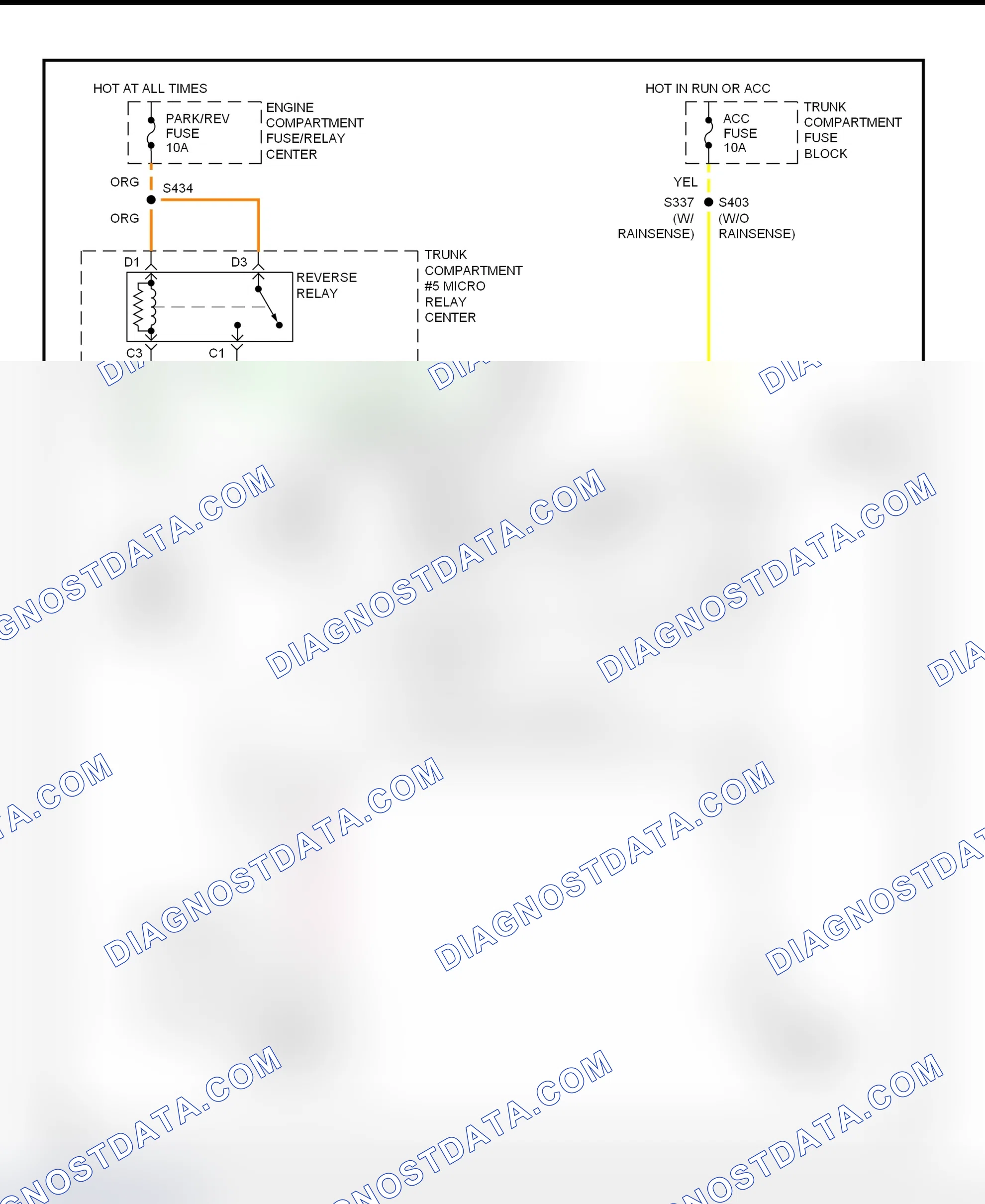 Scheme 6: Automatic Day/Night Mirror System Wiring Diagram