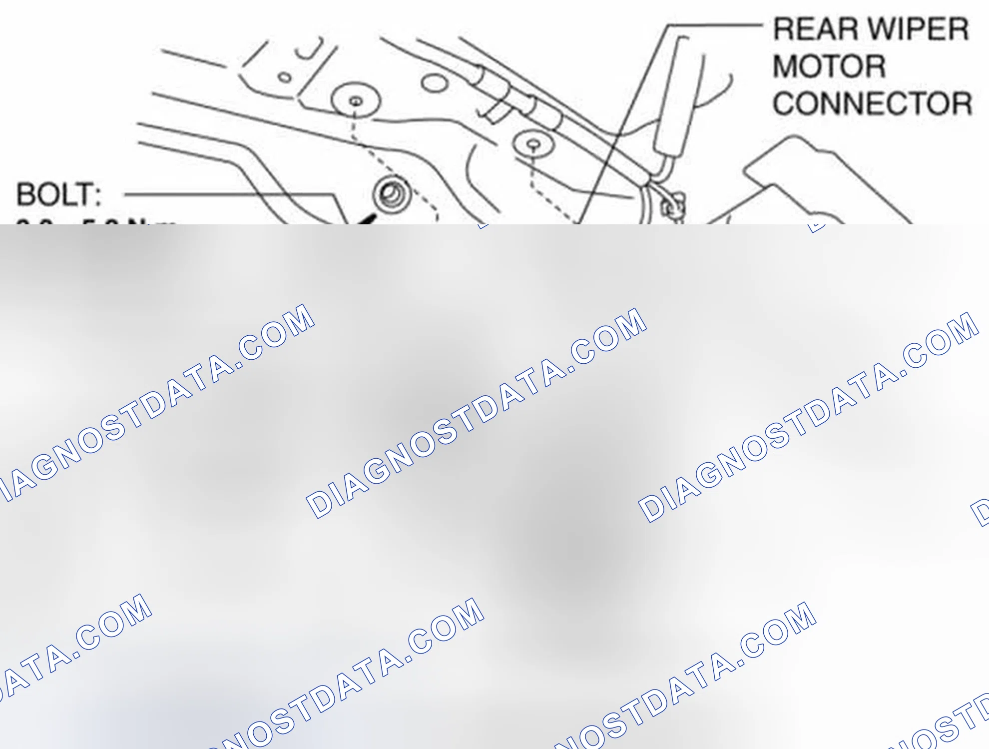 Scheme 28: REAR WIPER MOTOR REMOVAL/INSTALLATION