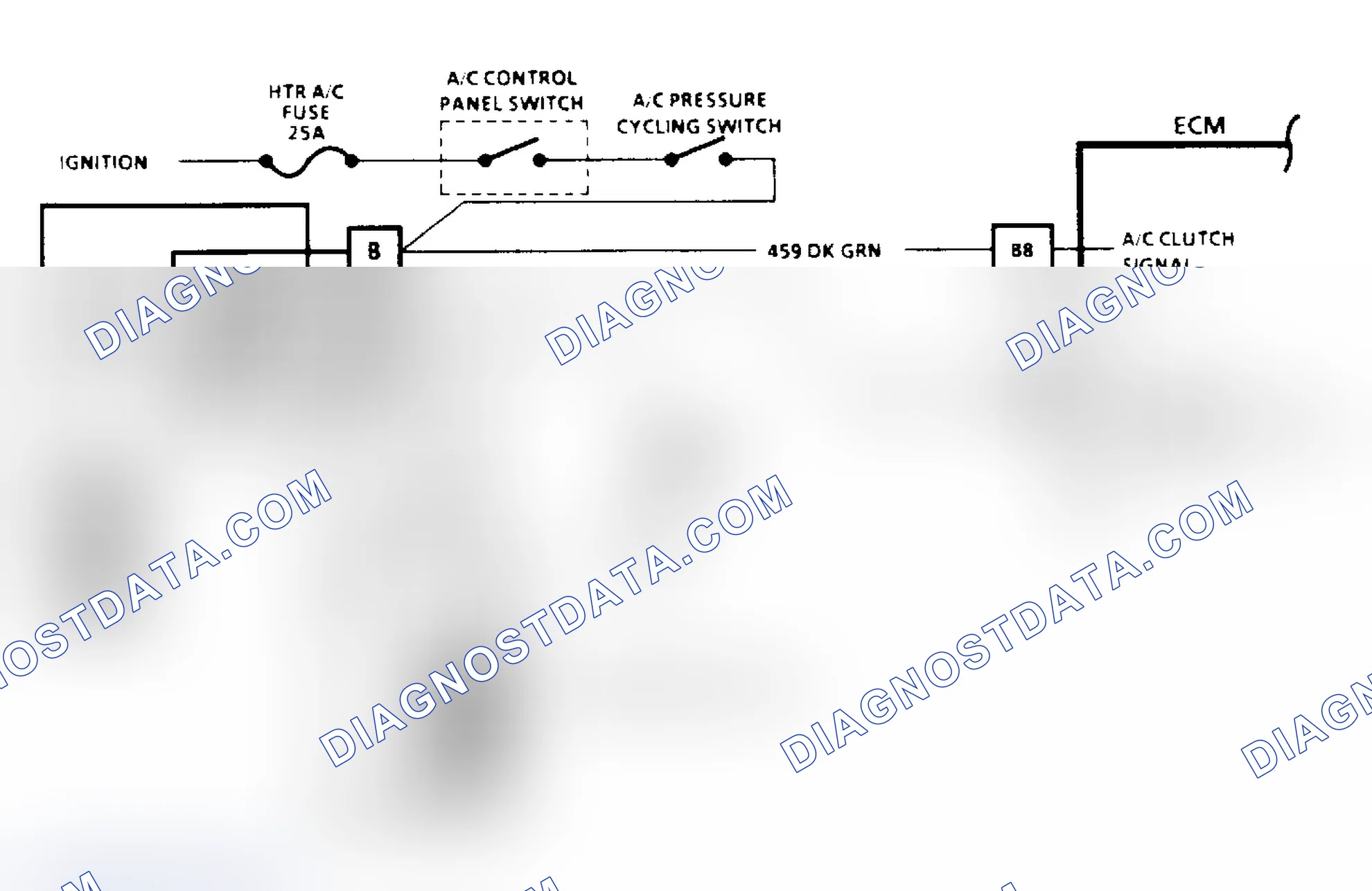 Scheme 117: A/C Clutch Control Diagnosis Schematic (2.5L) (2 of 3)