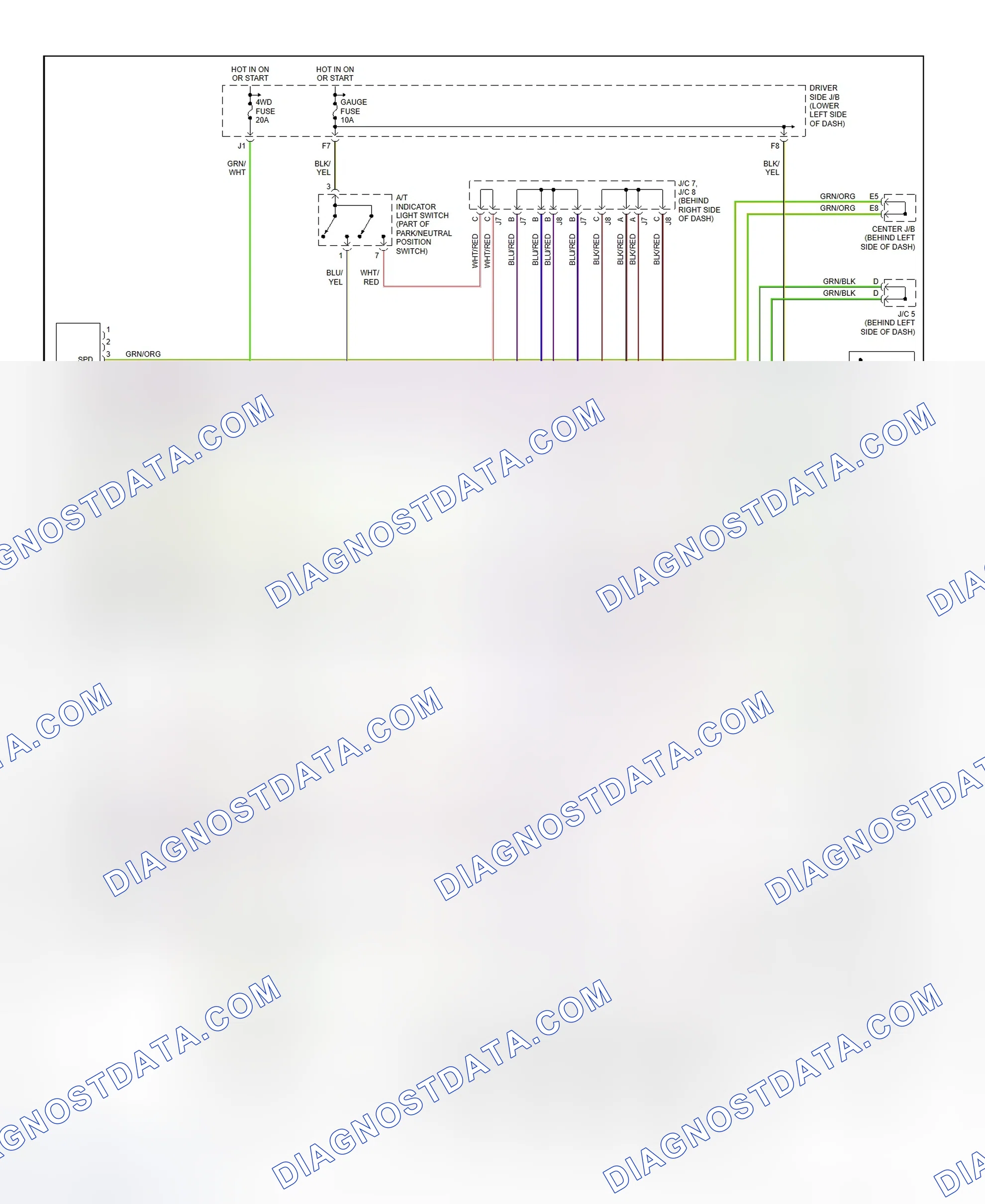Scheme 7: Transfer Case Electronic Control System Wiring Diagram (4Runner)