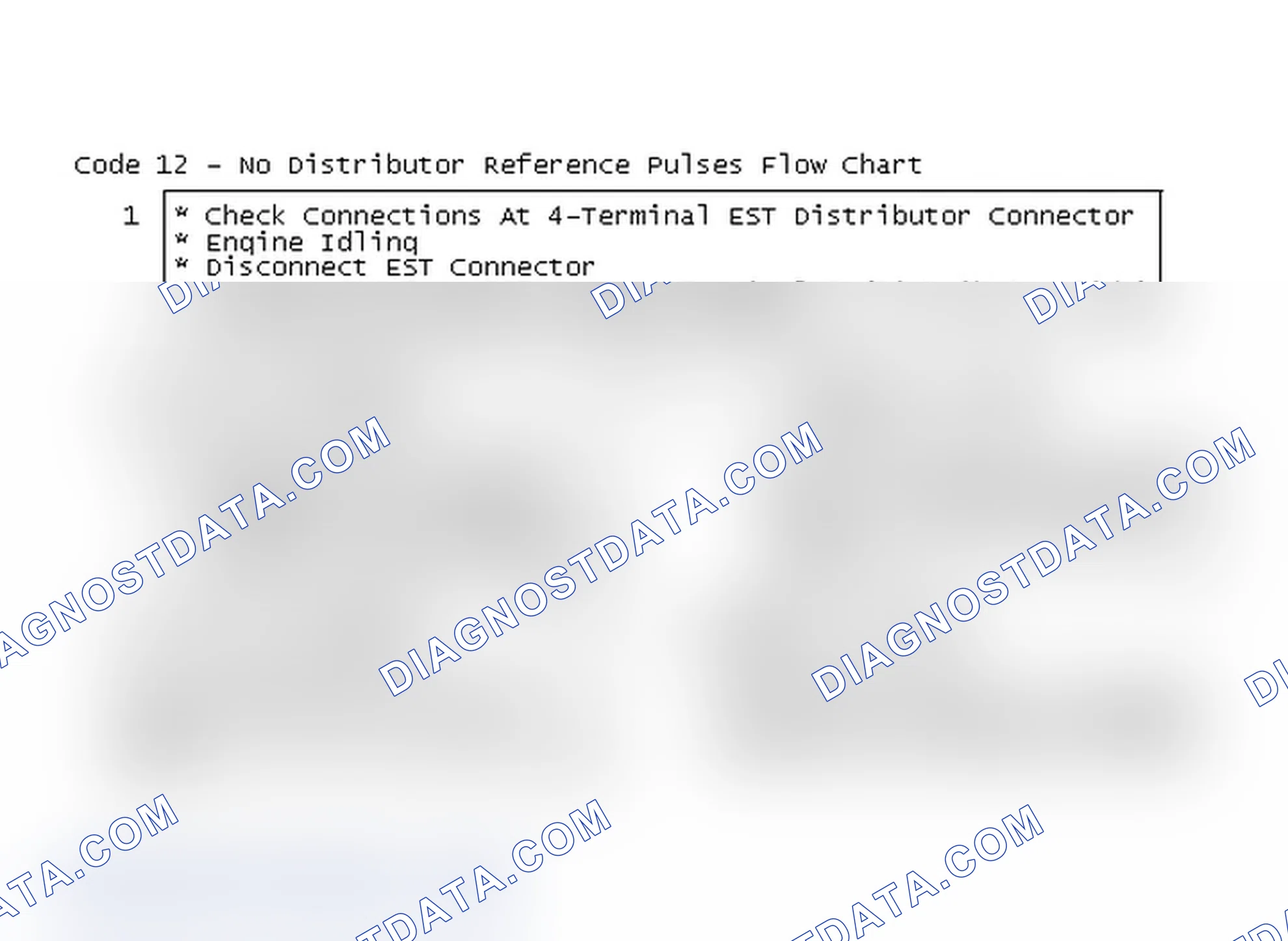 Scheme 376: Code 12 - No Distributor Reference Pulses Flow Chart