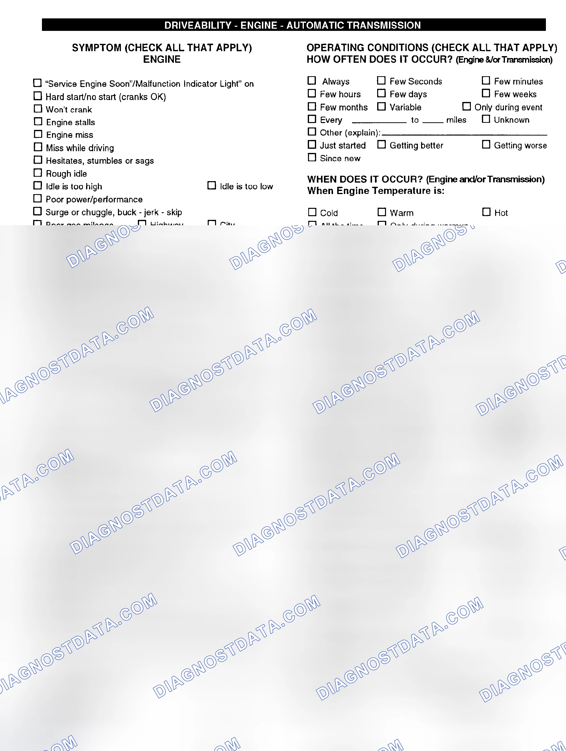 Scheme 6: Engine Driveability & Automatic Transmission