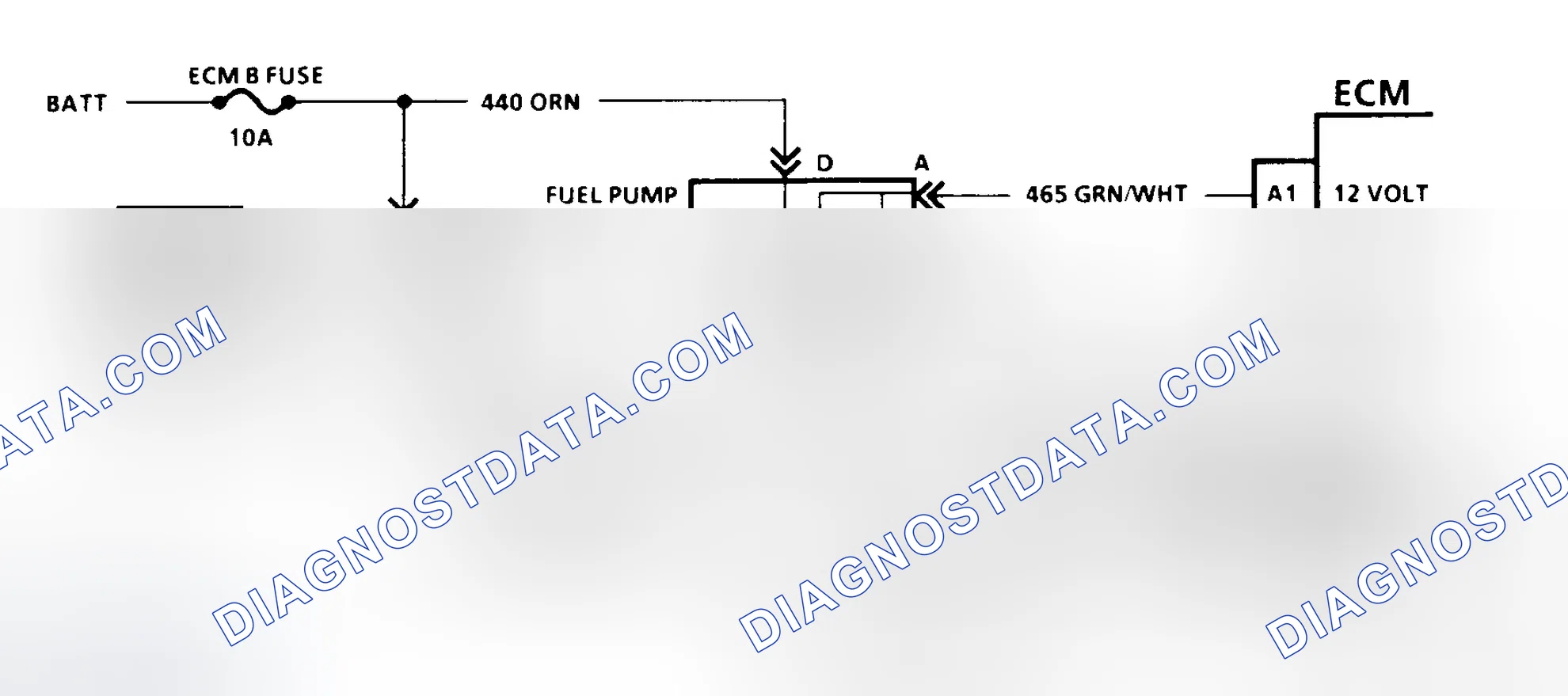Scheme 138: Code 54 Schematic (Astro, Safari, S & T Series) Fuel Pump Circuit