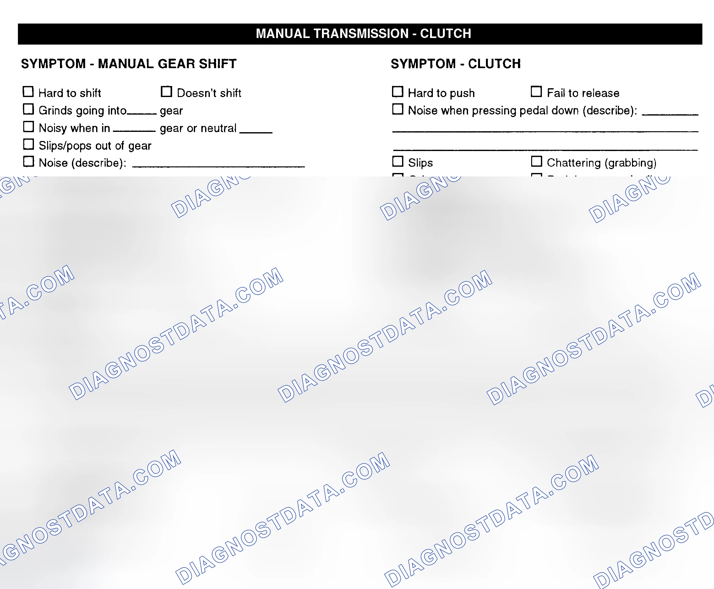 Scheme 10: Manual Transmission & Clutch