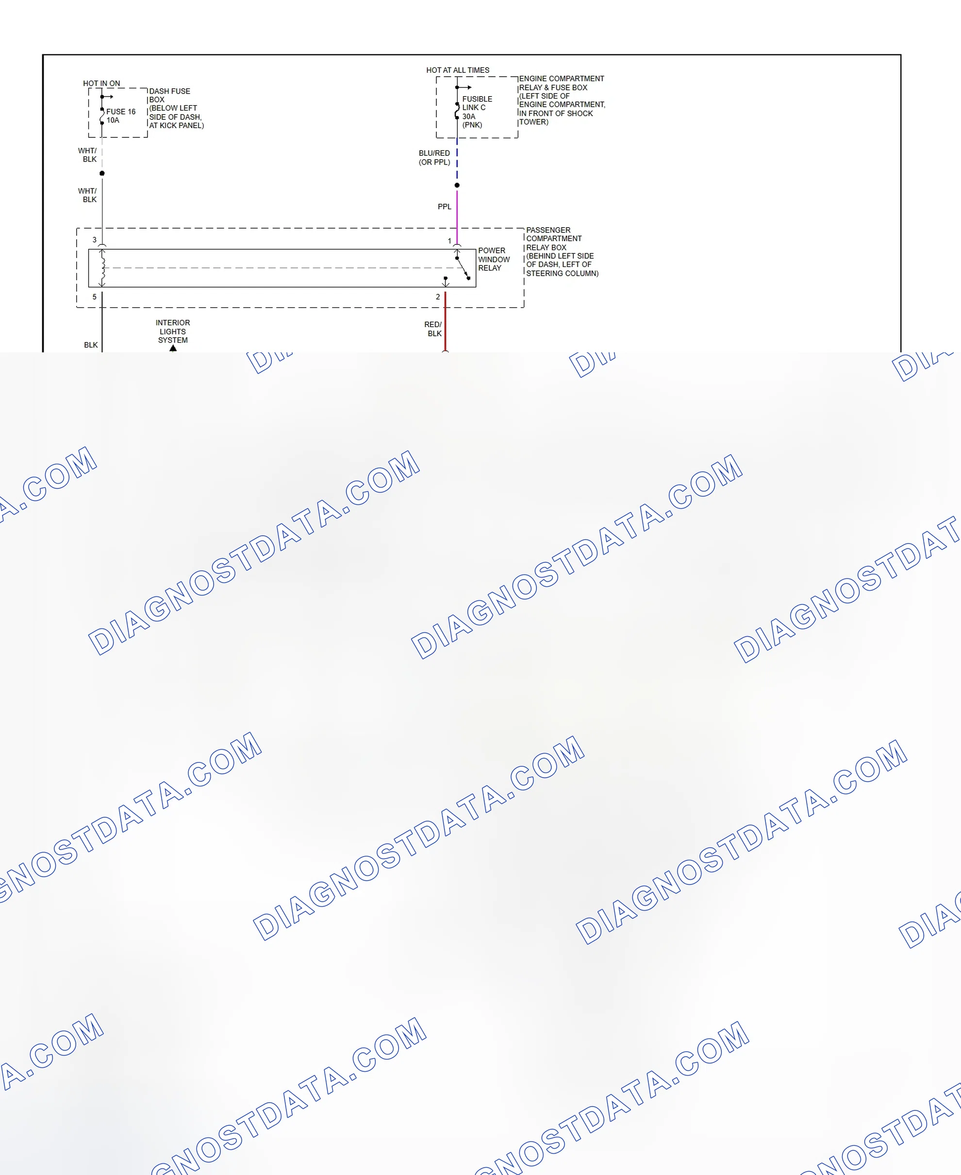 Scheme 5: Power Window System Wiring Diagram (Tiburon)