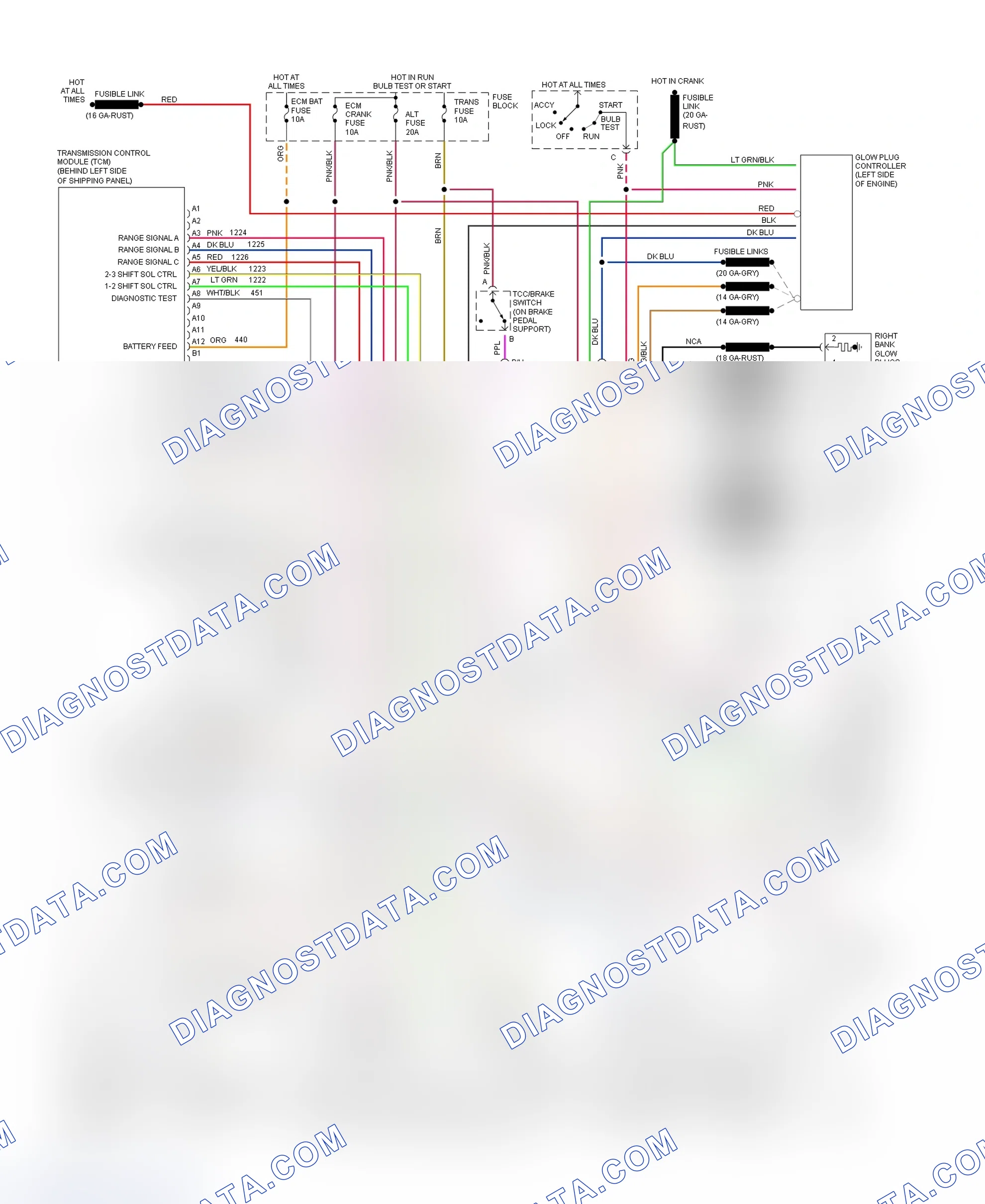 Scheme 394: Wiring Diagram For "P" Series Commercial Van - VIN Y With 4L80-E