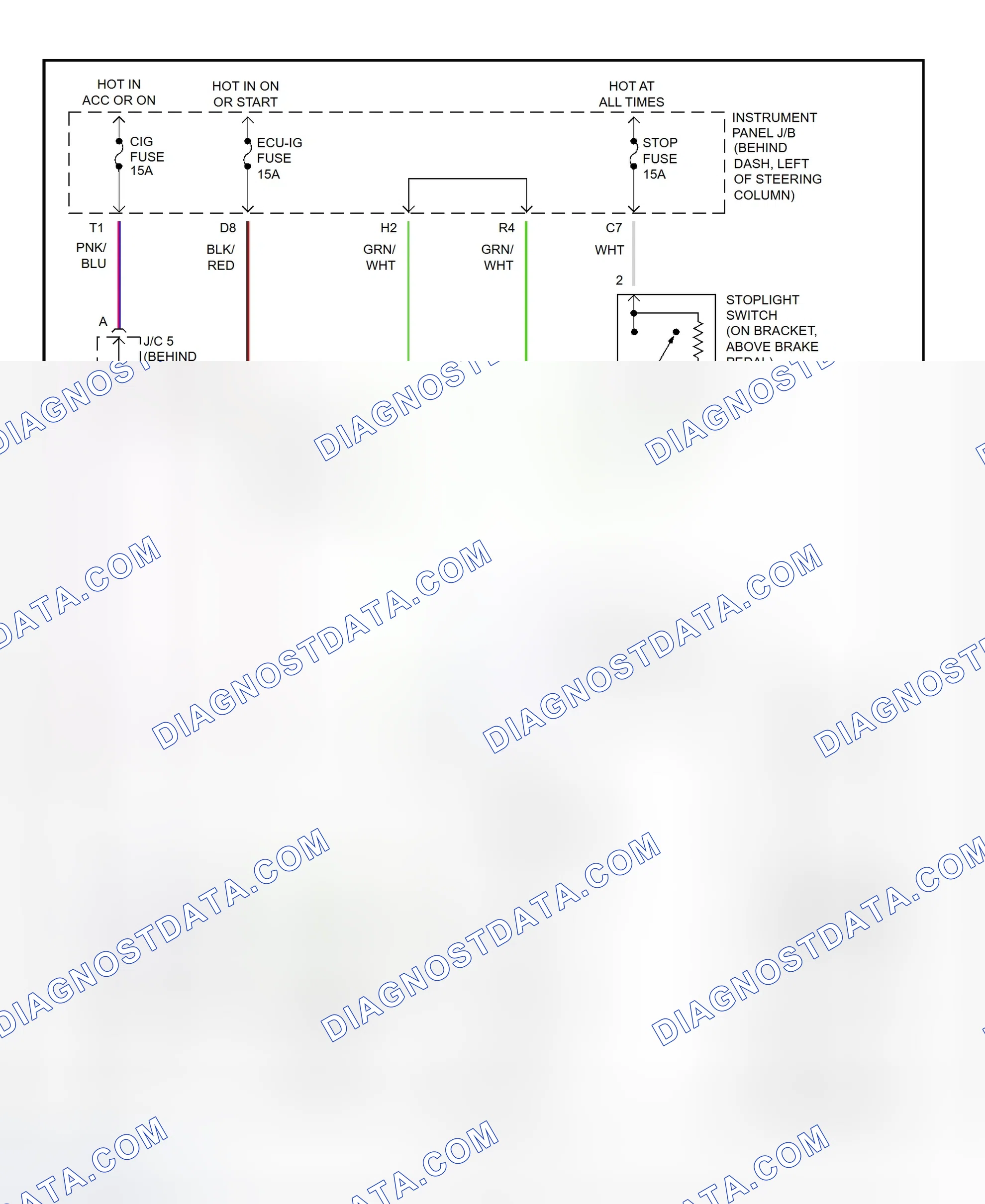 Scheme 297: Shift Interlock System Wiring Diagram (2001 - Toyota Camry 2.2L CNG)