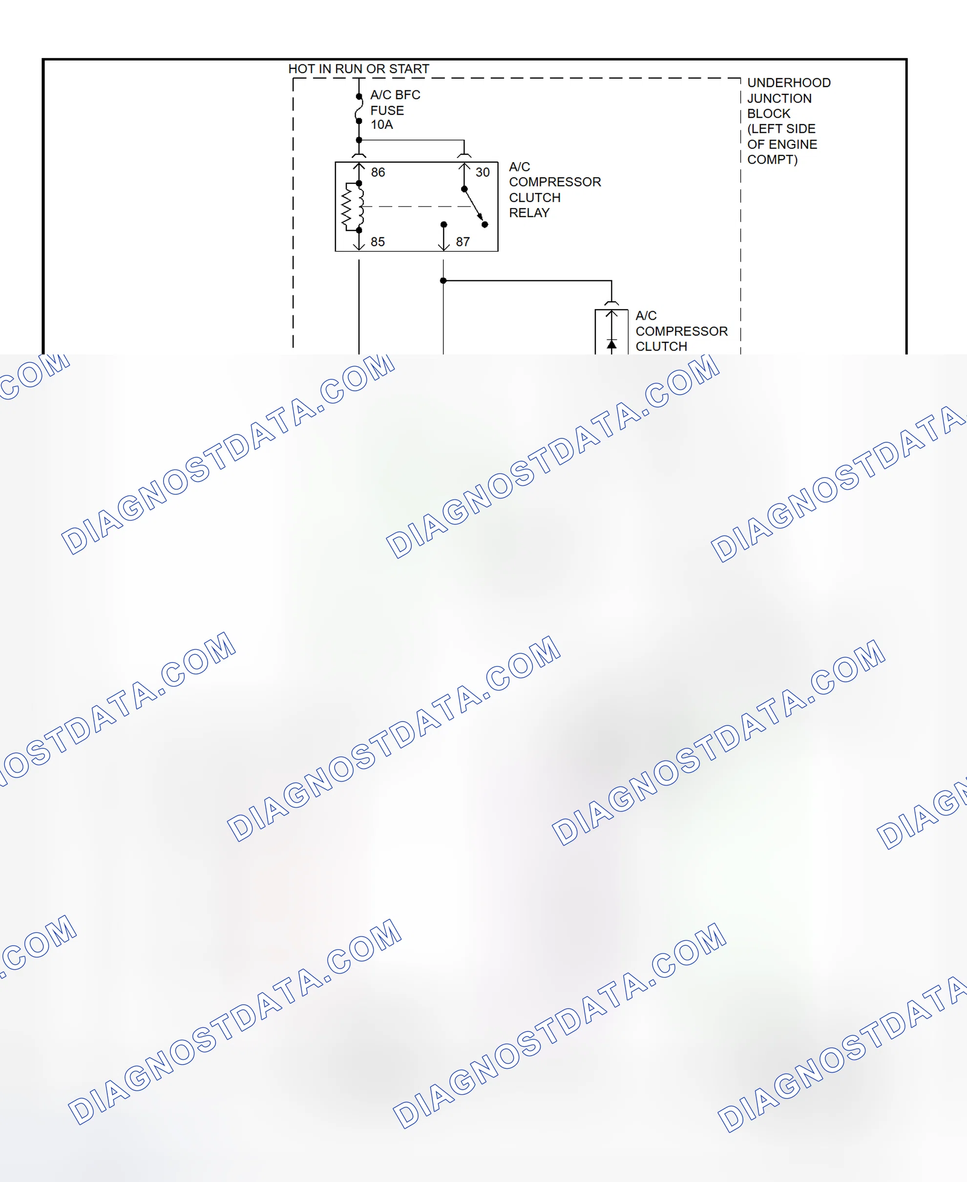 Scheme 33: A/C Compressor Clutch Control Circuit Wiring Diagram (2000-01 Malibu)