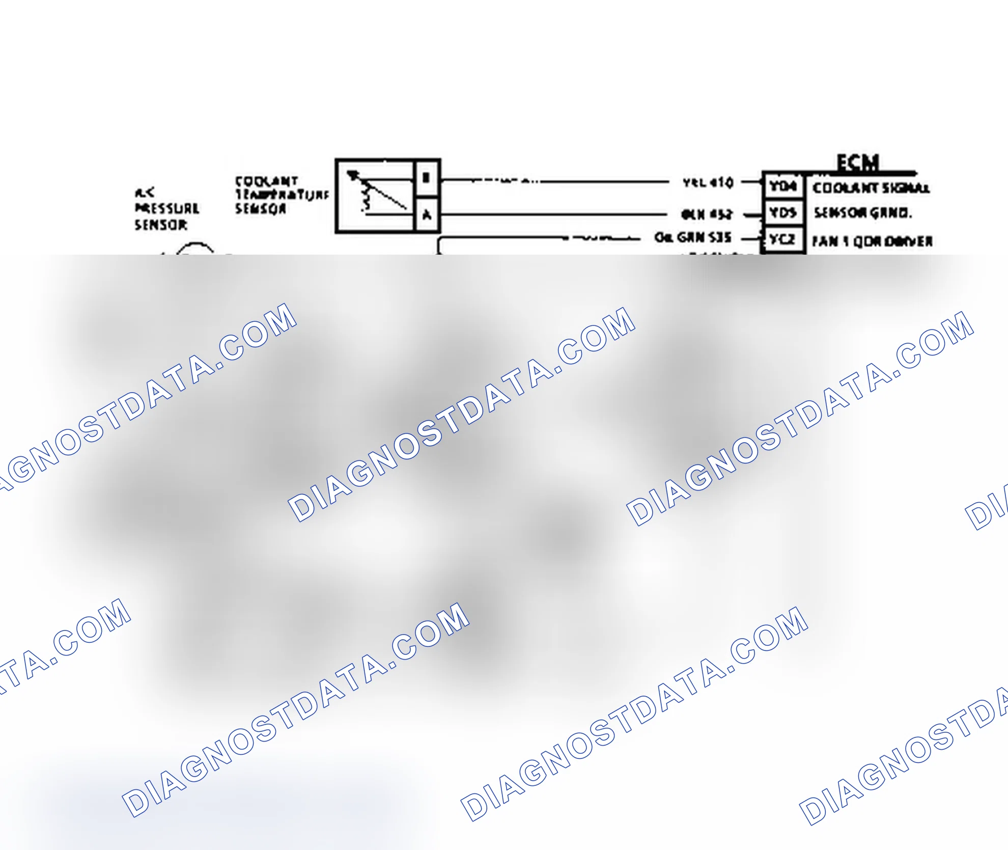 Scheme 537: Chart C12D, Schematic, No High Speed Cooling Fan (3.8L)