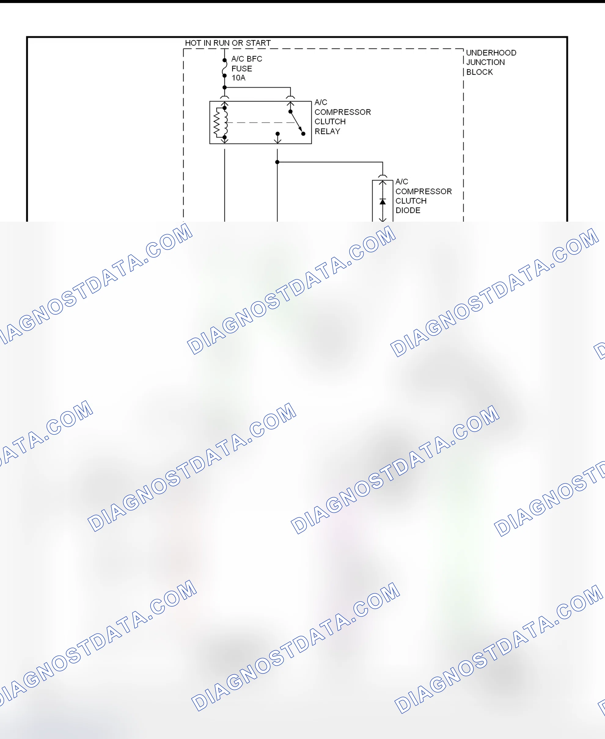 Scheme 1: A/C Compressor Clutch Control Circuit Wiring Diagram