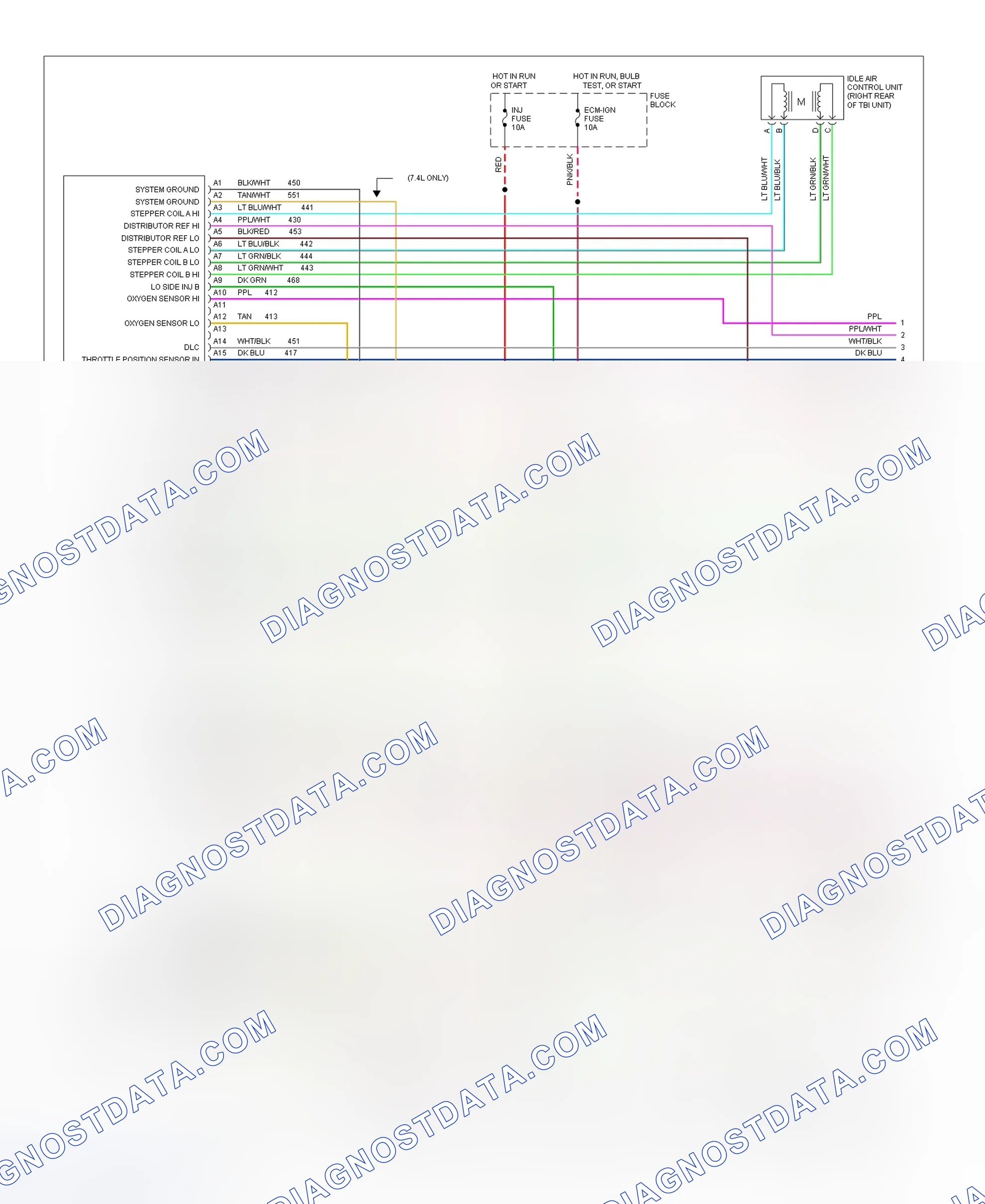 Scheme 156: Schematic (Pickup, Sierra, Suburban - 4.3L & 7.4L With M/T - 1 Of 3)