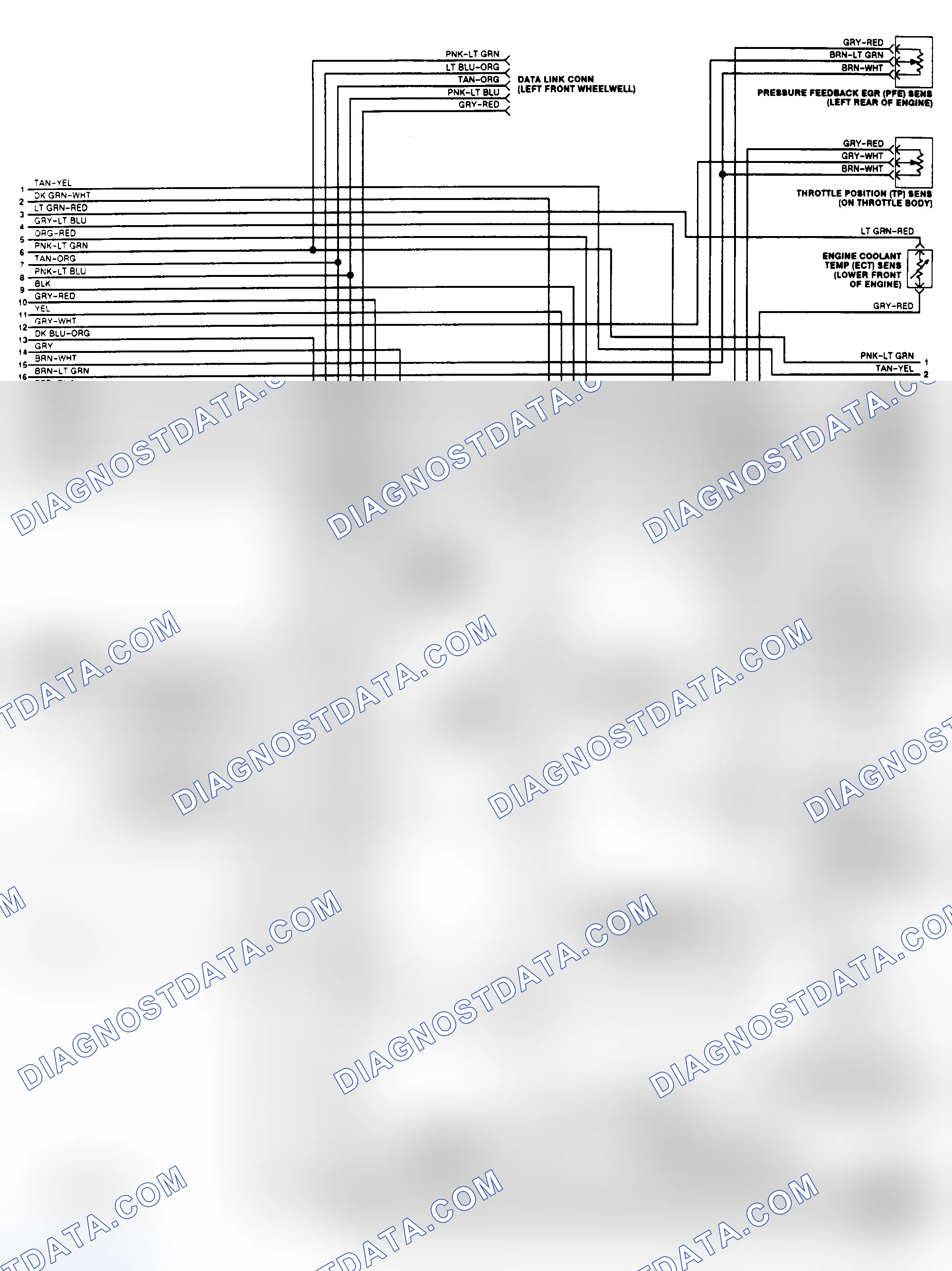 Scheme 141: EEC-IV Wiring Diagram (Mark VIII 4.6L - 2 of 3)