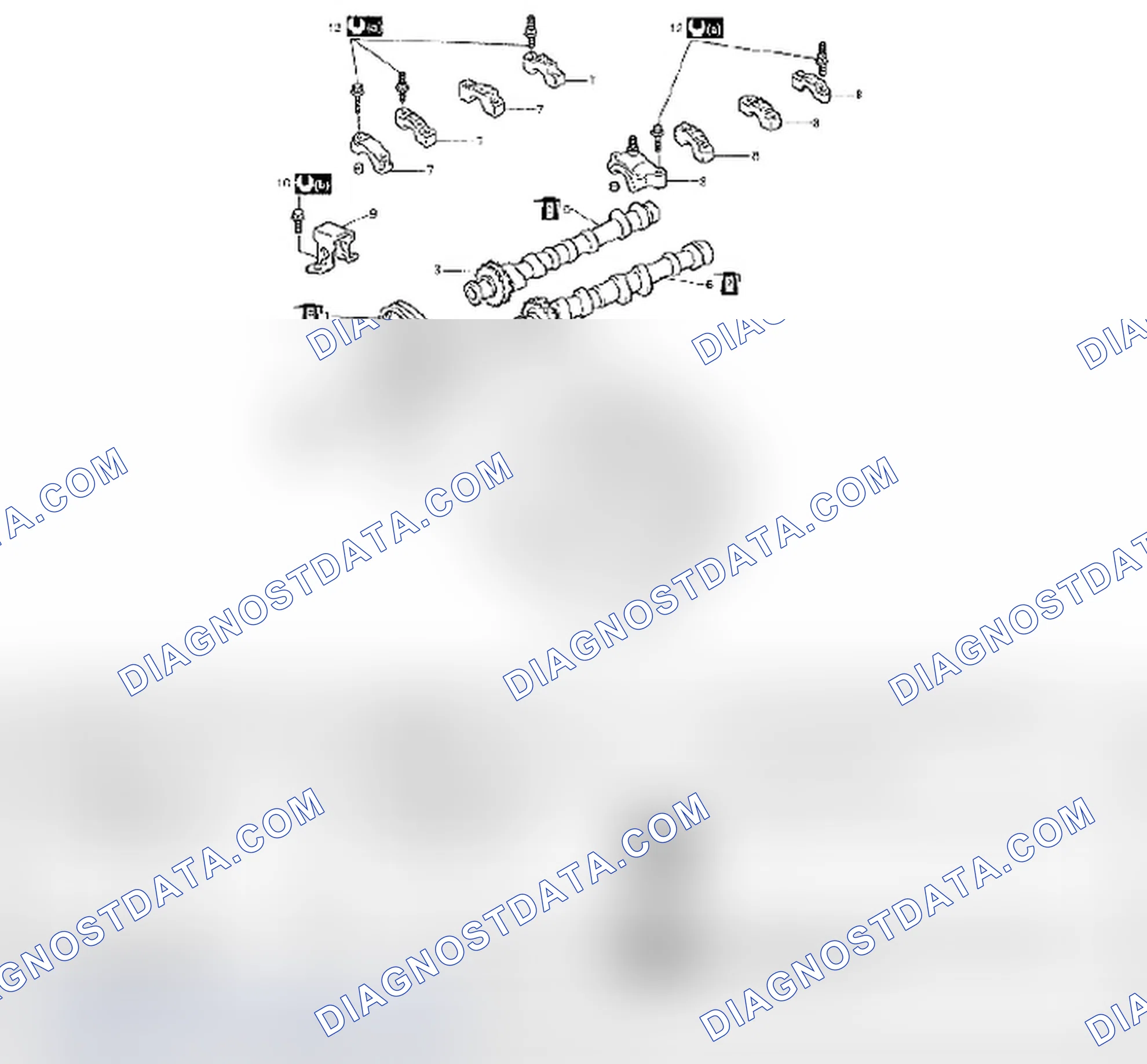 Scheme 104: RH (NO. 2) BANK 2ND TIMING CHAIN AND CHAIN TENSIONER COMPONENTS