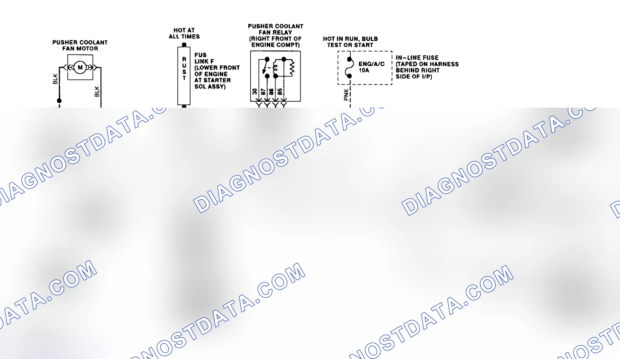 Scheme 2: Cooling Fan Circuit Wiring Diagram ("A" Body - 2.2L VIN 4)