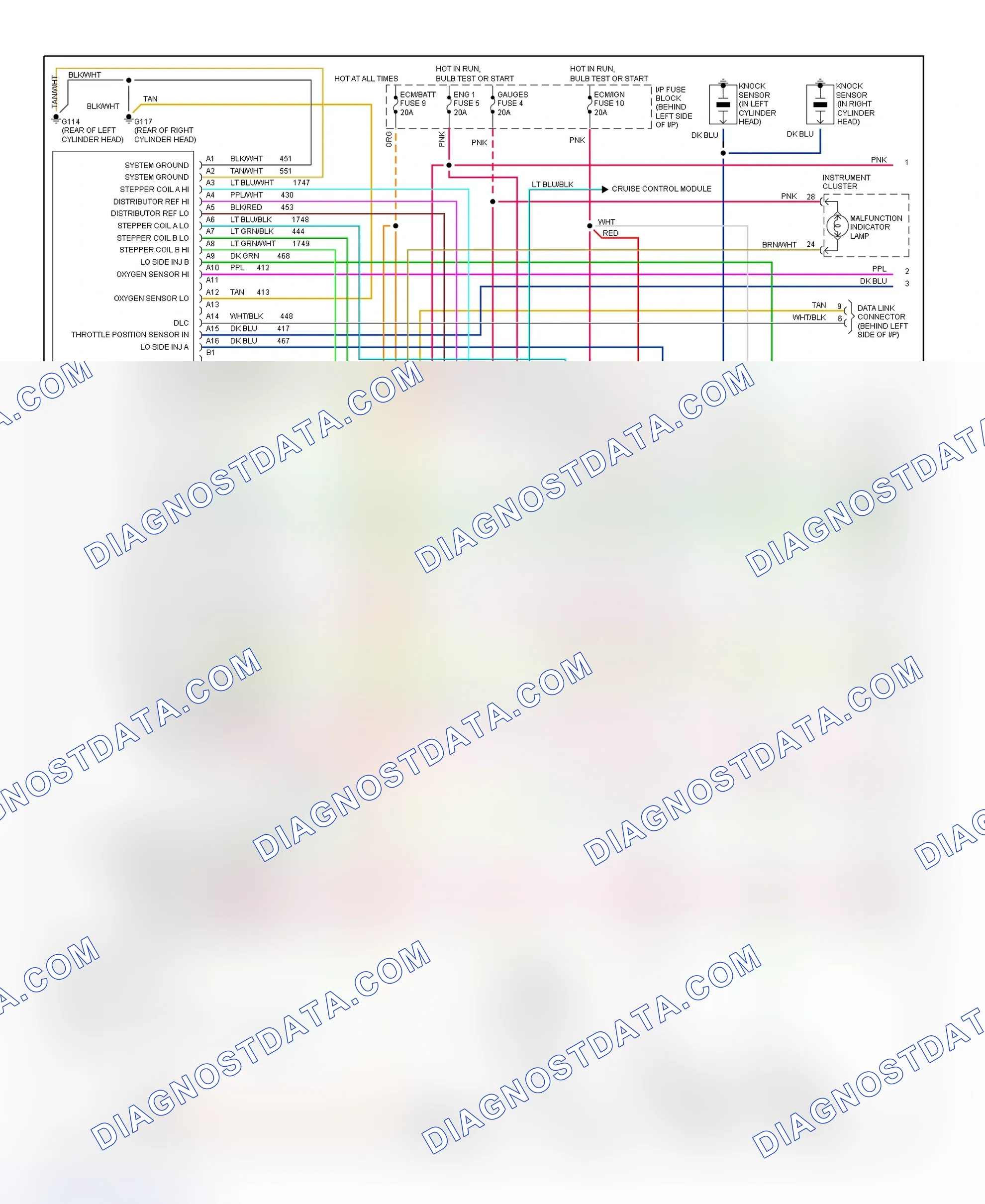 Scheme 19: Wiring Diagram ("S" & "T" Blazer, Jimmy, Pickup & Sonoma - 4.3L VIN Z W/PCM - 1 Of 2)