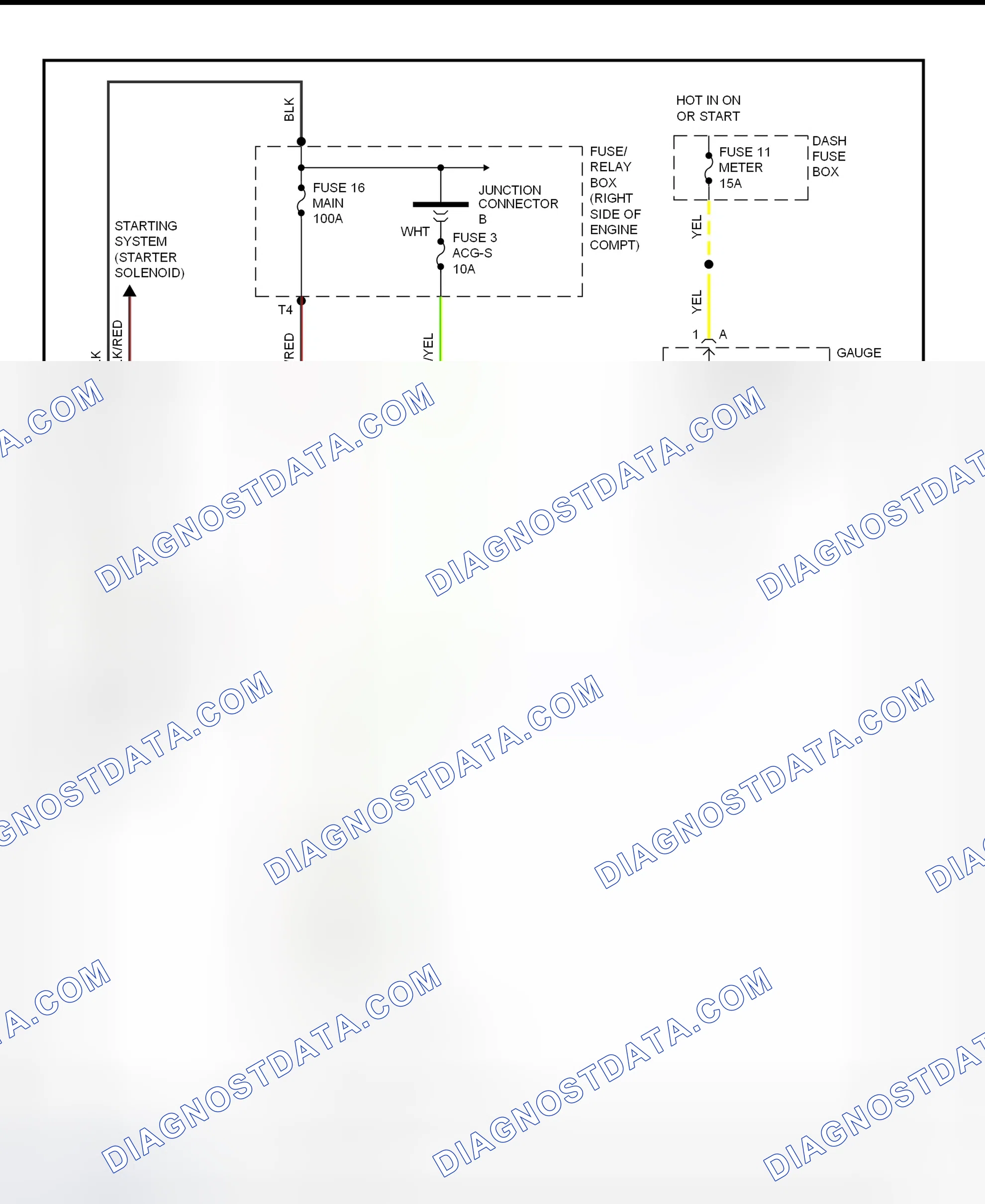 Scheme 1: Charging System Wiring Diagram (Honda Passport)