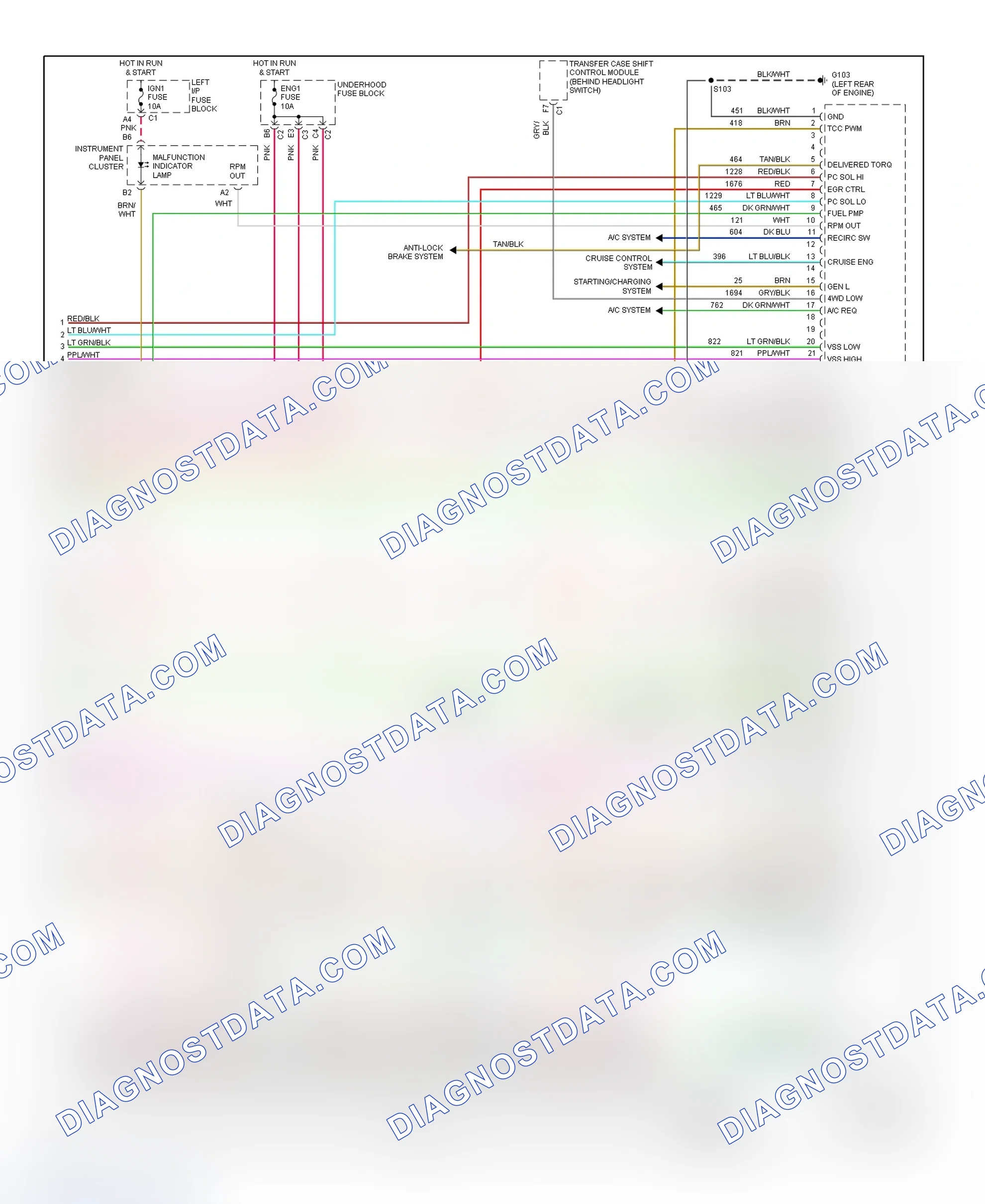 Scheme 32: PCM Wiring Diagram (Avalanche, Sierra, Silverado, Suburban, Tahoe, Yukon & Yukon XL - 4.8L & 5.3L - With Case Ground HO2S - 5 Of 5)