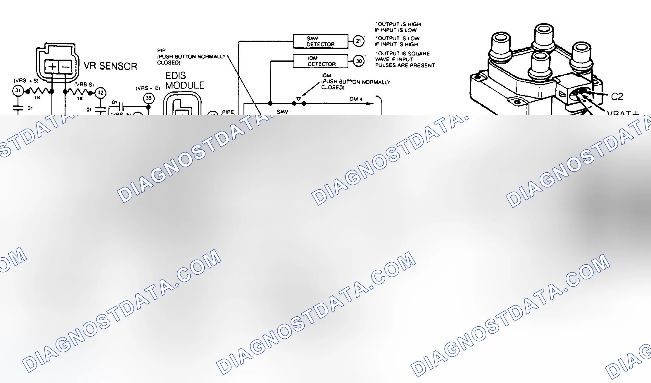 Scheme 170: EDIS Wiring Diagram (Escort & Tracer - 1.9L)