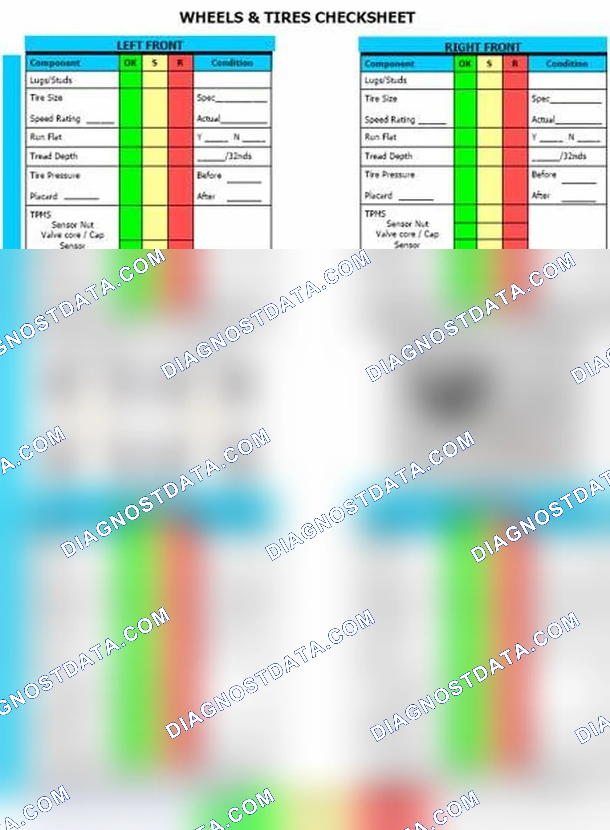 Scheme 35: Wheels & Tires Checksheet (2 Of 2)