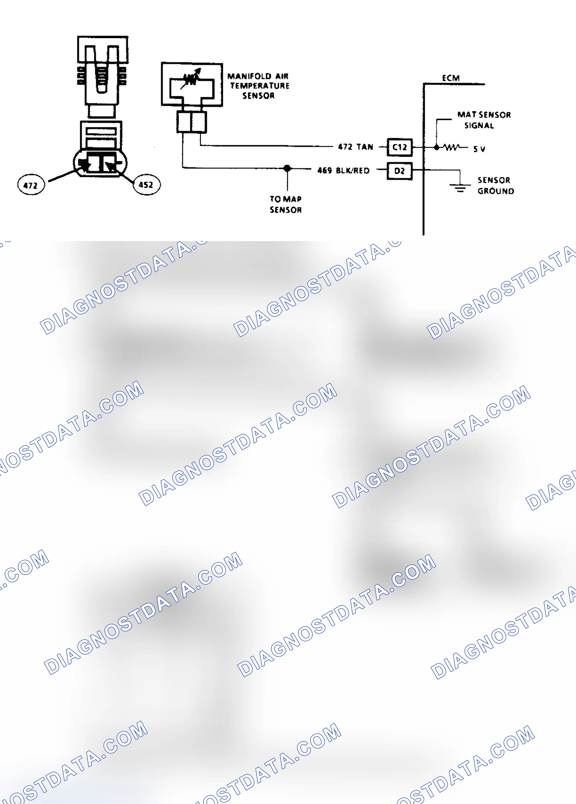 Scheme 58: Code 23, MAT Sensor Voltage High (2.5L) Flow Chart & Schematic