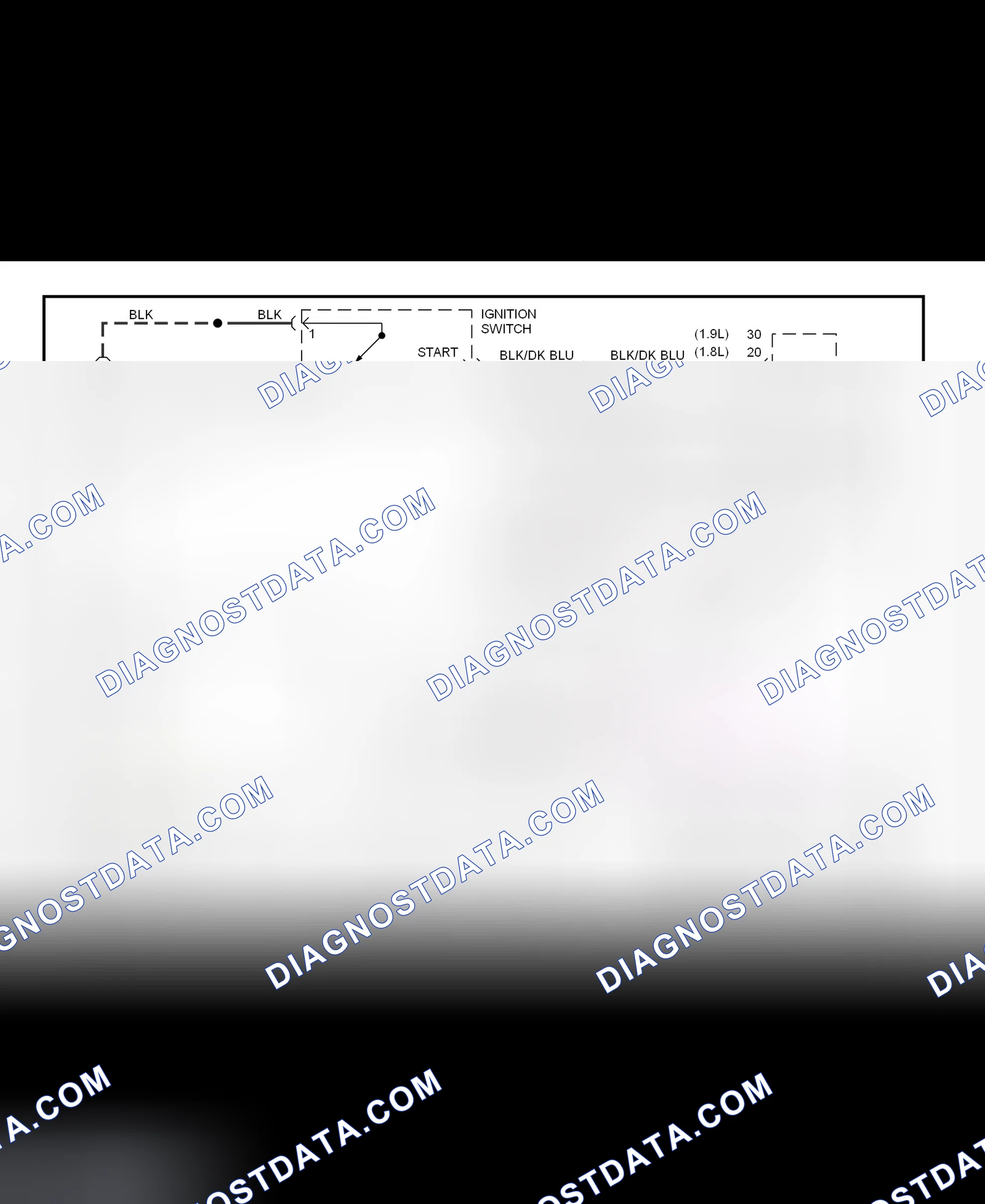 Fig. 4: Starter System Wiring Diagram (A/T)