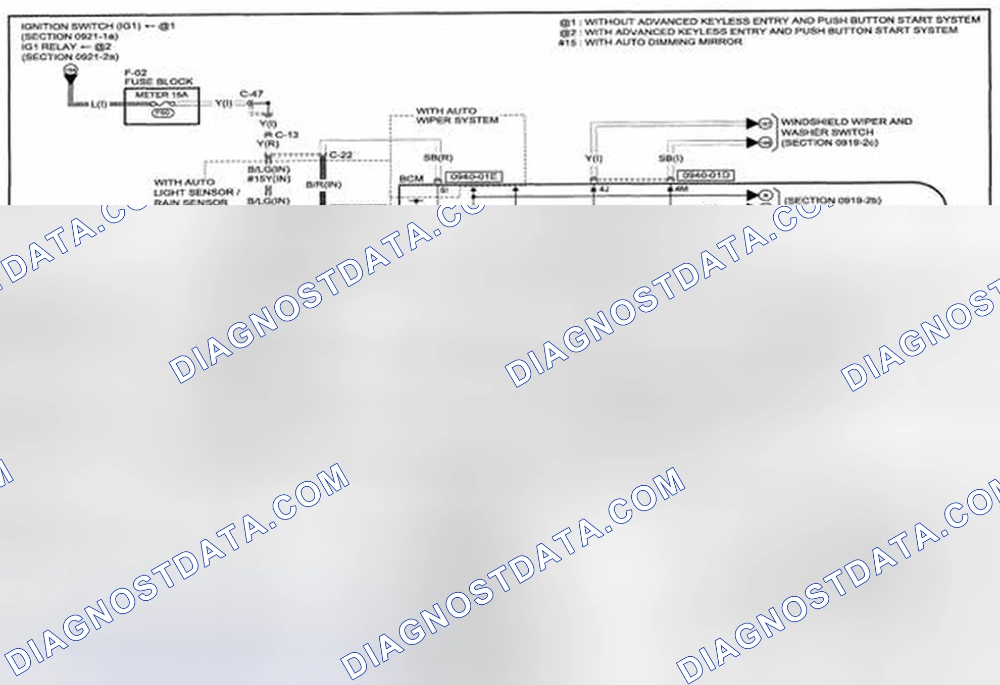 Scheme 332: Wiper And Washer Wiring Diagram - 0919-2a (1 Of 2)