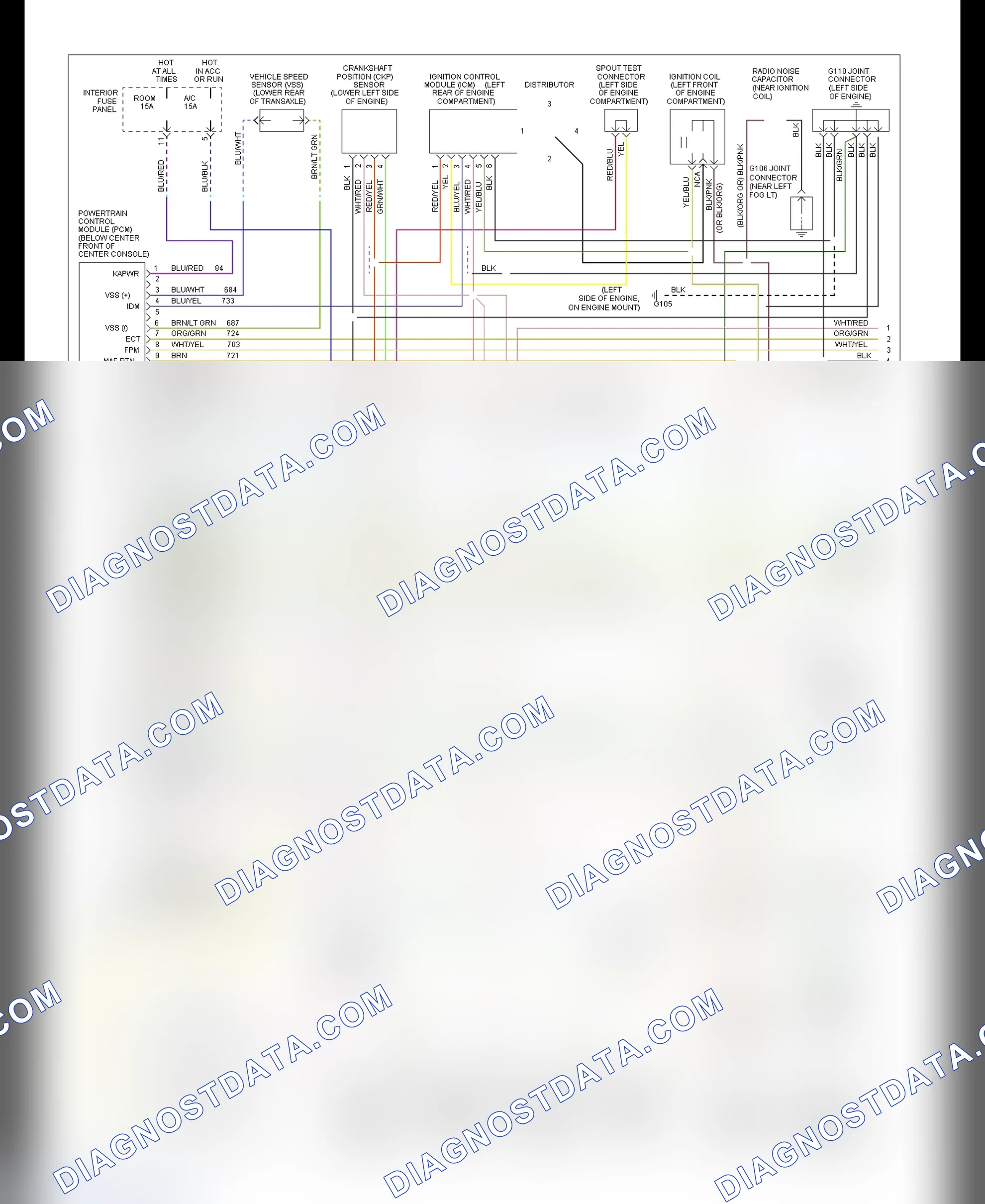 Scheme 43: EEC-IV Wiring Diagram (Probe 2.0L M/T California - 1 Of 2)