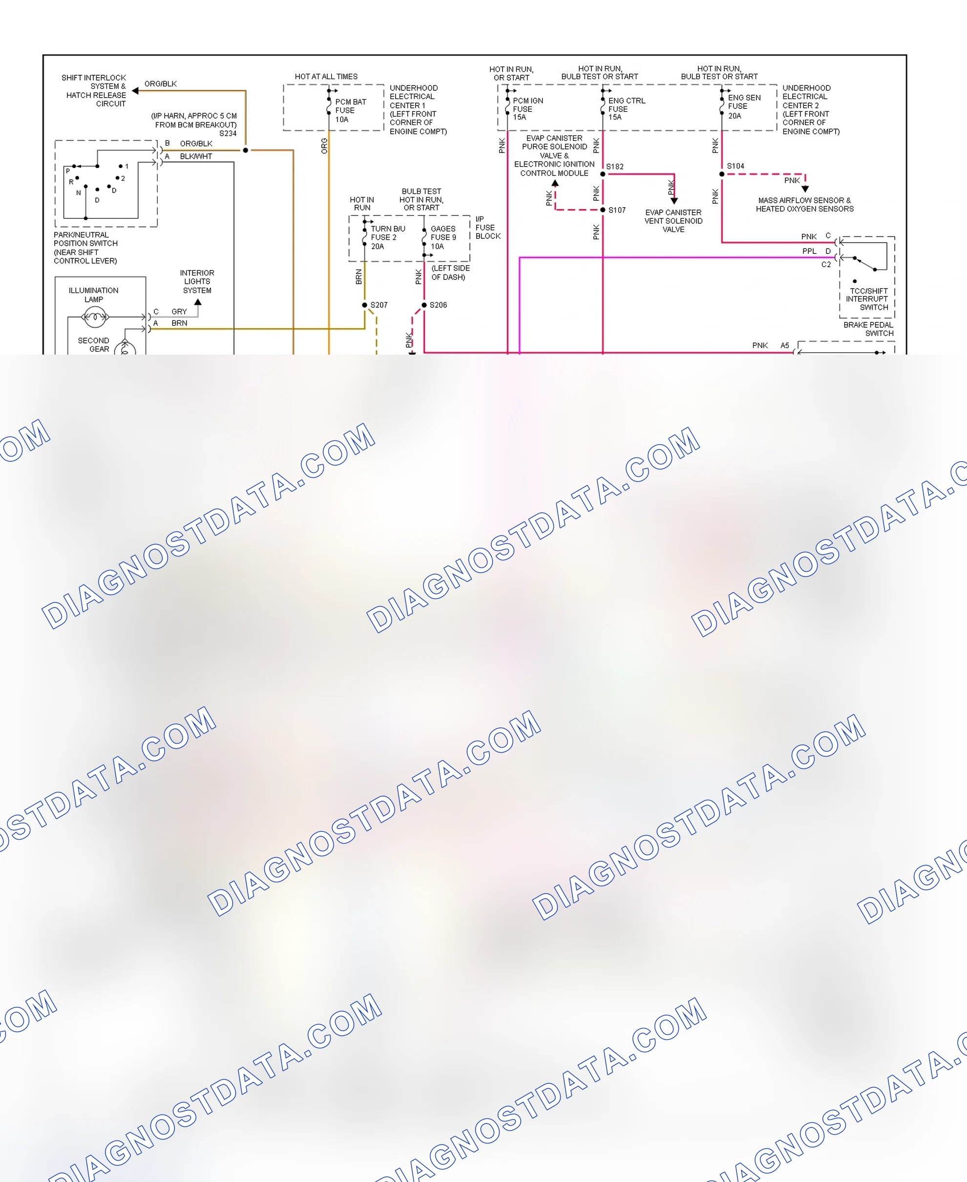 Scheme 14: 1999 Transmission Wiring Diagram - 3.8L Camaro & Firebird ("F" Body)